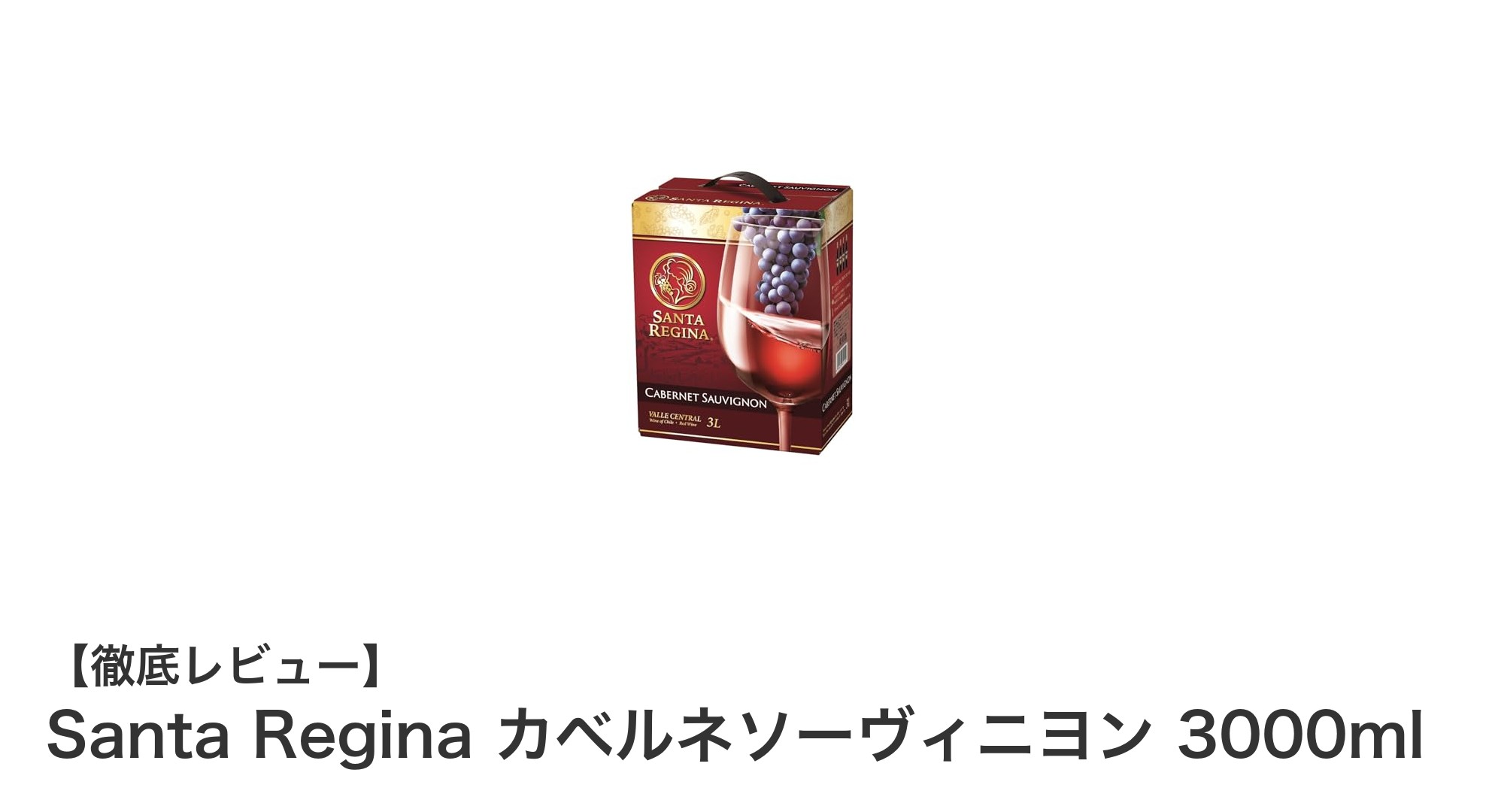 大容量で楽しむチリ産フルボディ赤ワイン：Santa Regina カベルネソーヴィニヨン 3000mlの魅力