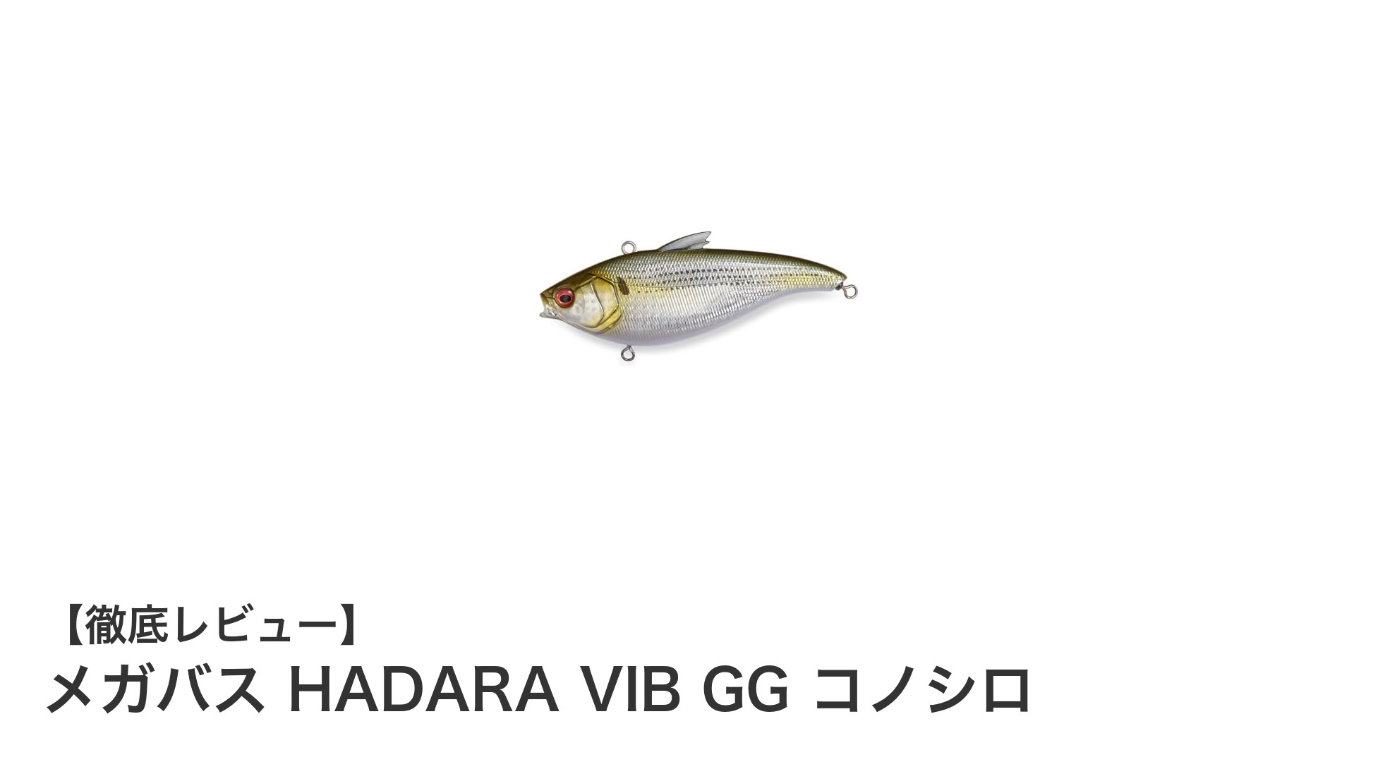リアルなコノシロカラーで魅せる！メガバス HADARA VIB GG コノシロの実力とは？