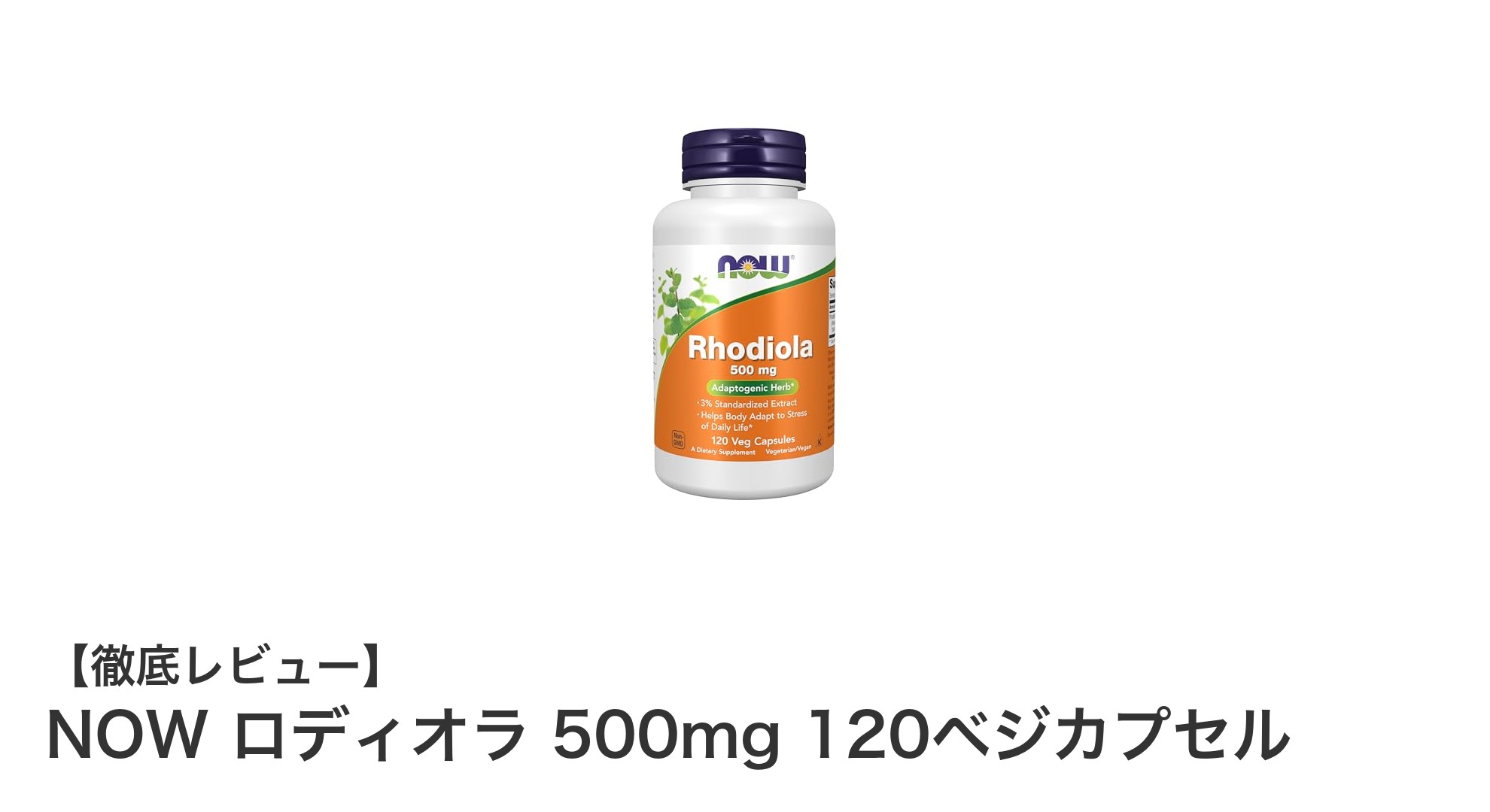 手軽に高品質なロディオラ補給!NOWの500mgベジカプセル120粒セットの魅力とは?
