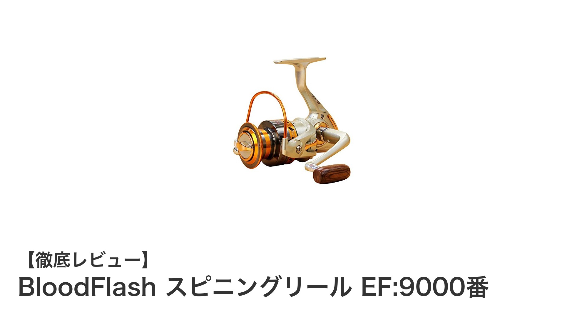 耐久性と使いやすさを極めたBloodFlashスピニングリールEF:9000番の魅力