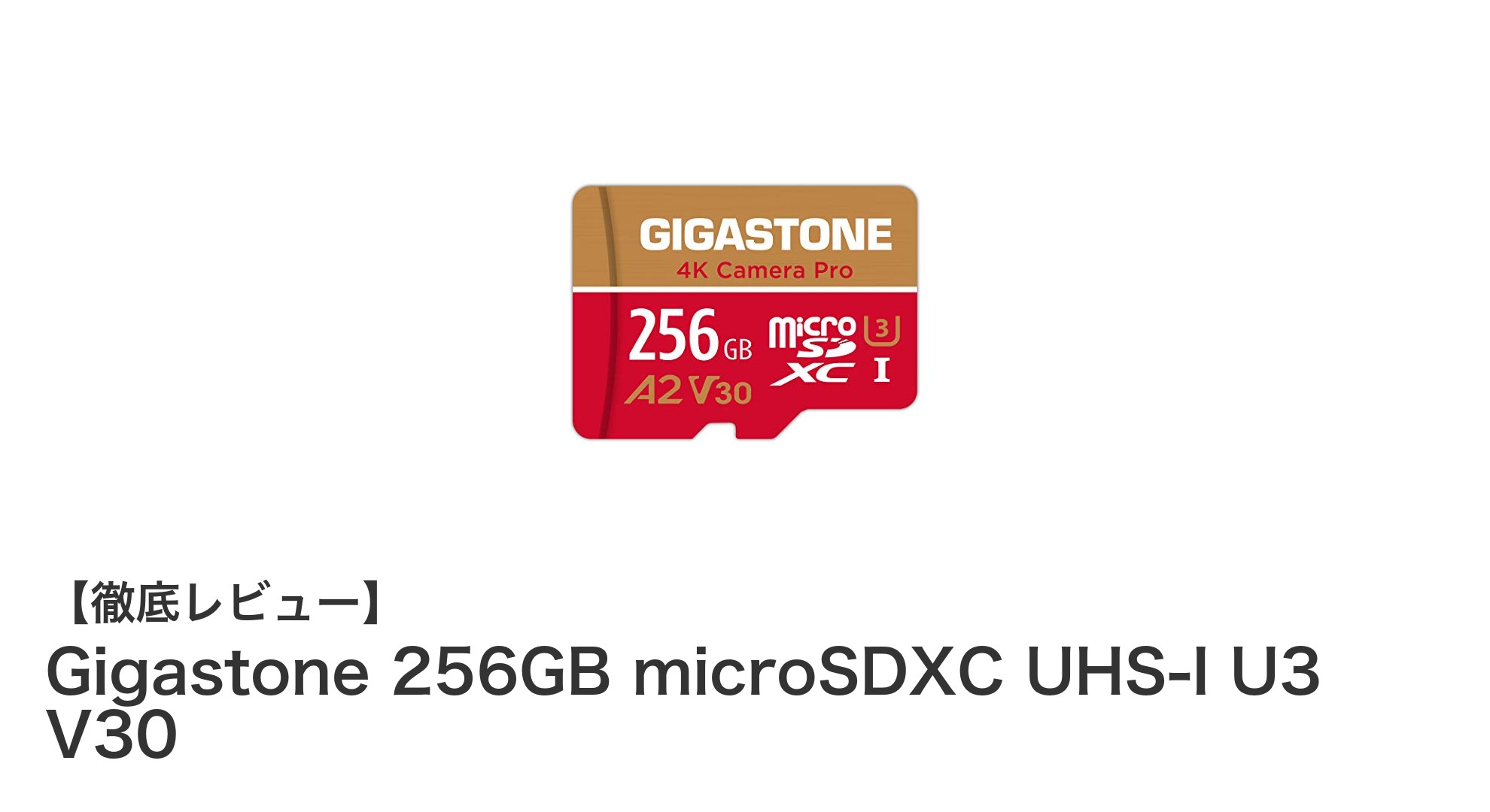 高速&安心！Gigastone 256GB microSDXCで4K動画も快適保存