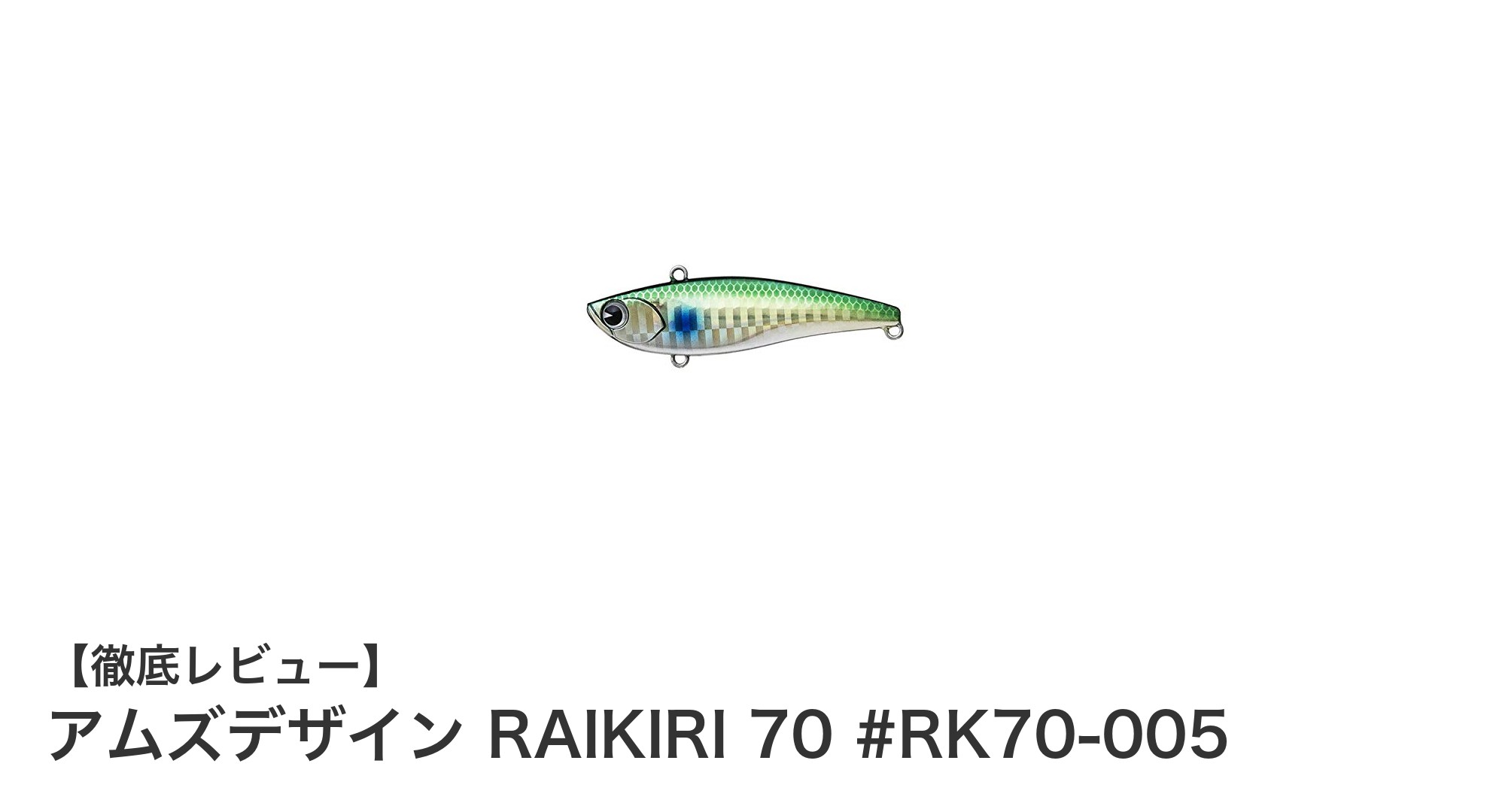 アムズデザイン RAIKIRI 70 #RK70-005で狙う！汎用性抜群のシンキングバイブレーションルアー