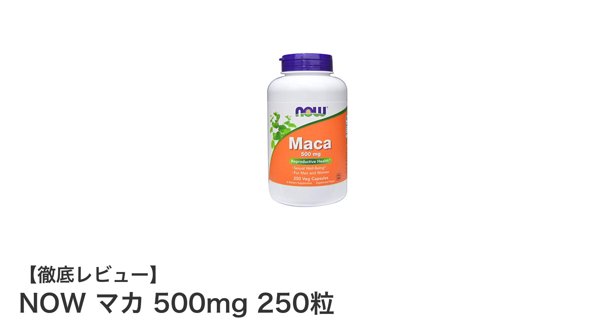 毎日の活力をサポート！NOW マカ 500mg 250粒の魅力とは？