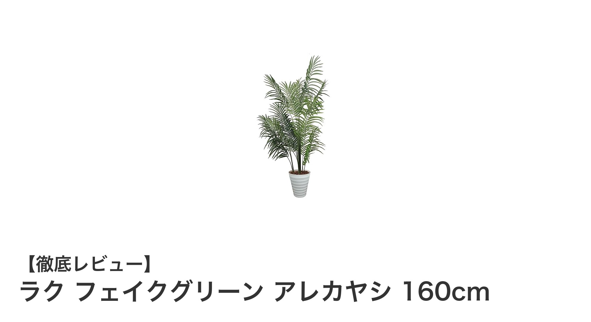 お手入れ簡単!リアルな人工観葉植物『ラク フェイクグリーン アレカヤシ 160cm』でお部屋を彩ろう