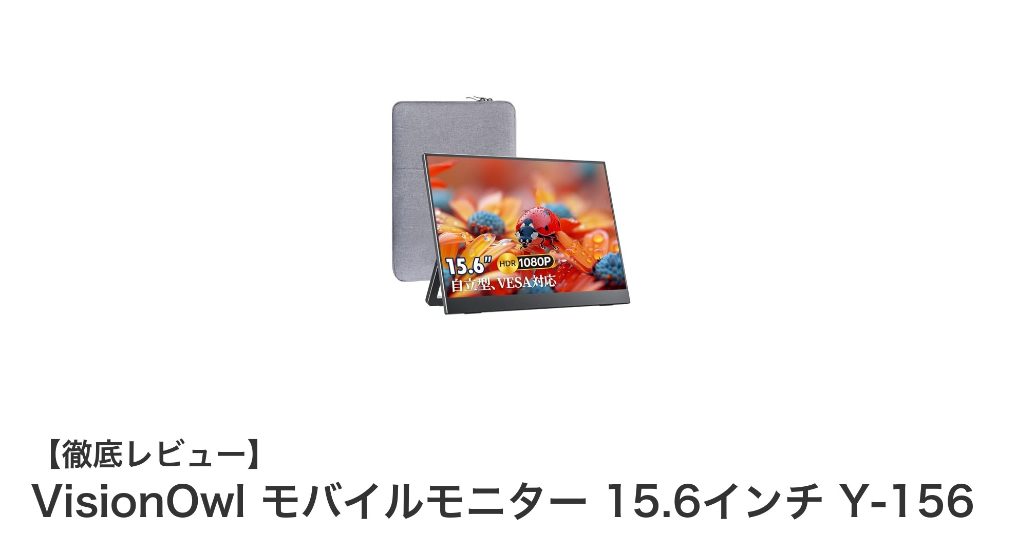 軽量＆高画質！仕事もエンタメも快適なVisionOwl 15.6インチモバイルモニター