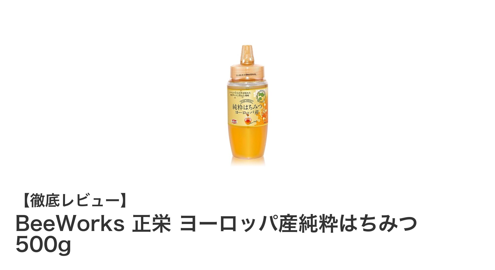 BeeWorks正栄のヨーロッパ産純粋はちみつ500gで味わう自然の甘さ