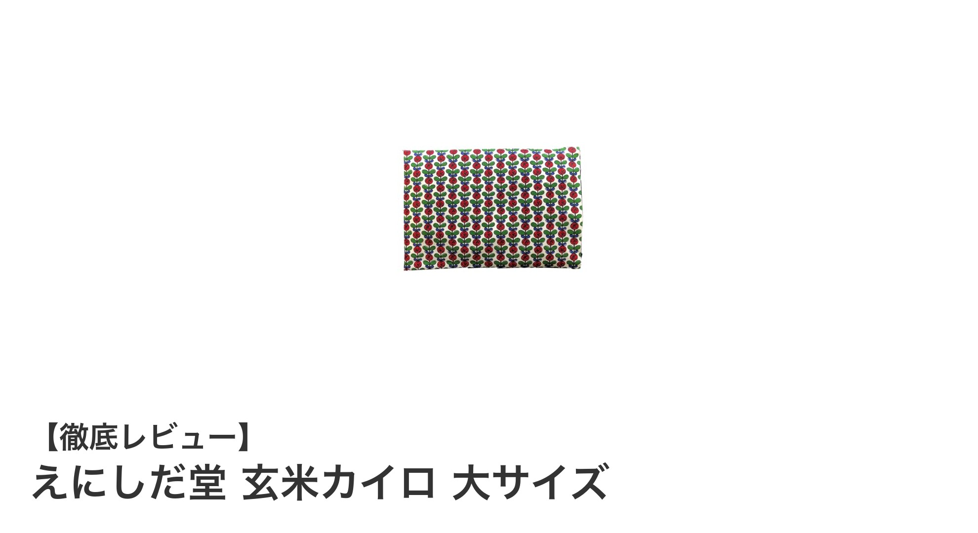 天然素材で安心!えにしだ堂玄米カイロ大サイズの魅力と使い方