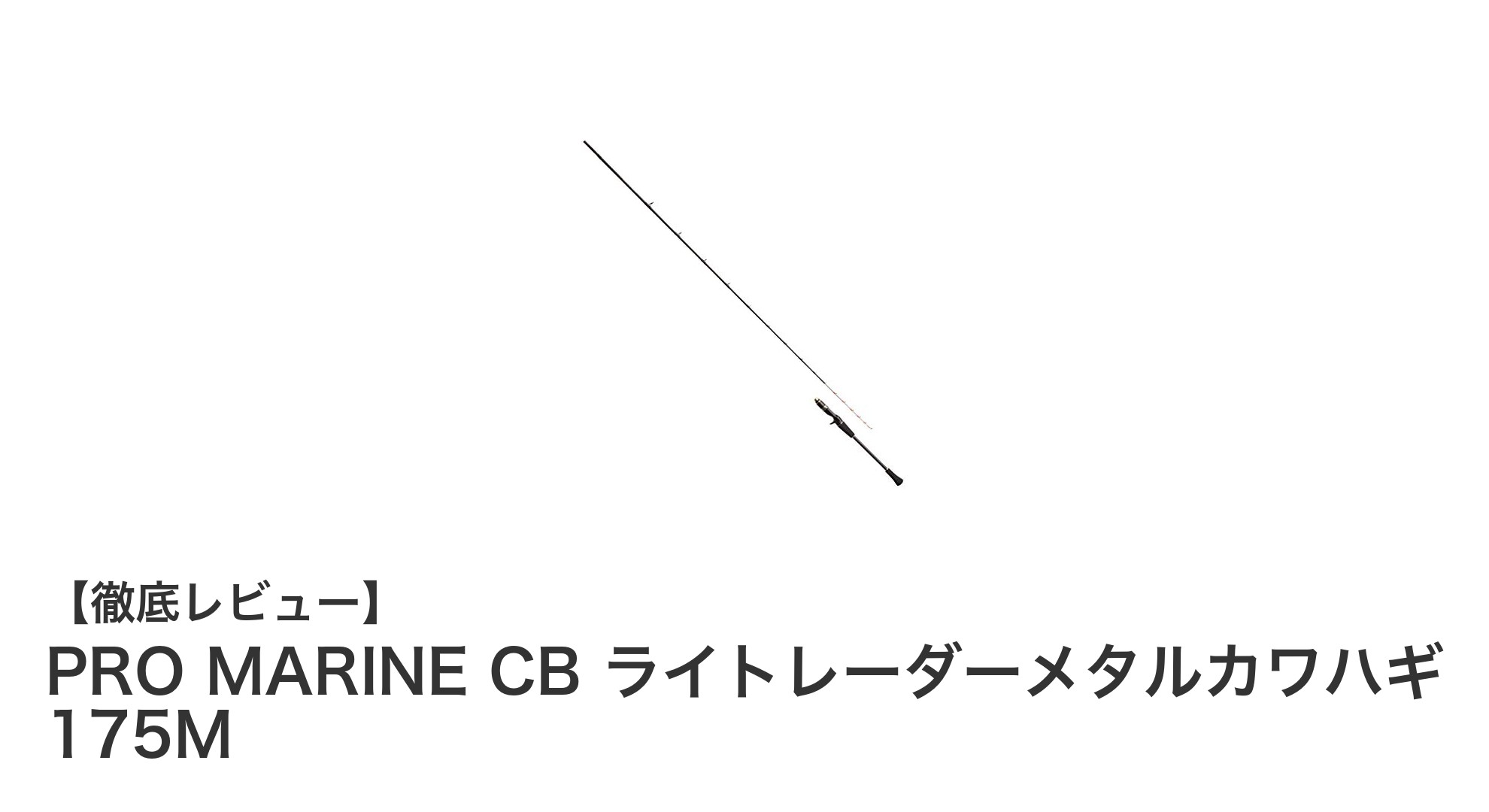 軽さと感度を極めたカワハギ専用ロッド「PRO MARINE CB ライトレーダーメタルカワハギ 175M」レビュー