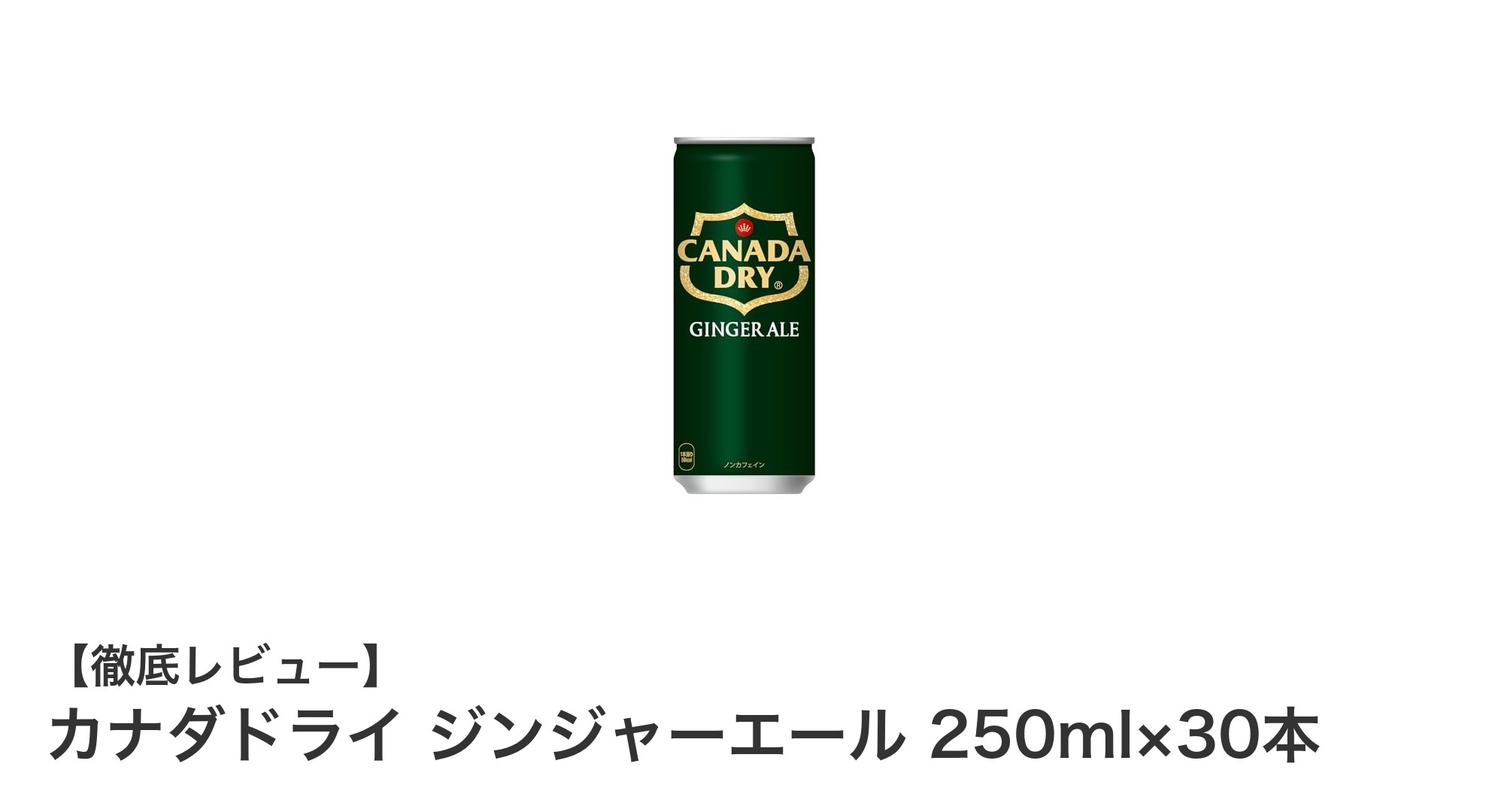 爽快な刺激と程よい甘さが魅力！カナダドライ ジンジャーエール250ml×30本セットレビュー