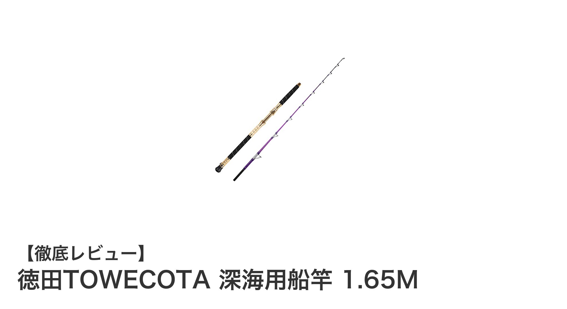 徳田TOWECOTAの深海用船竿で快適釣行！耐久性抜群の1.65Mモデルを徹底解説