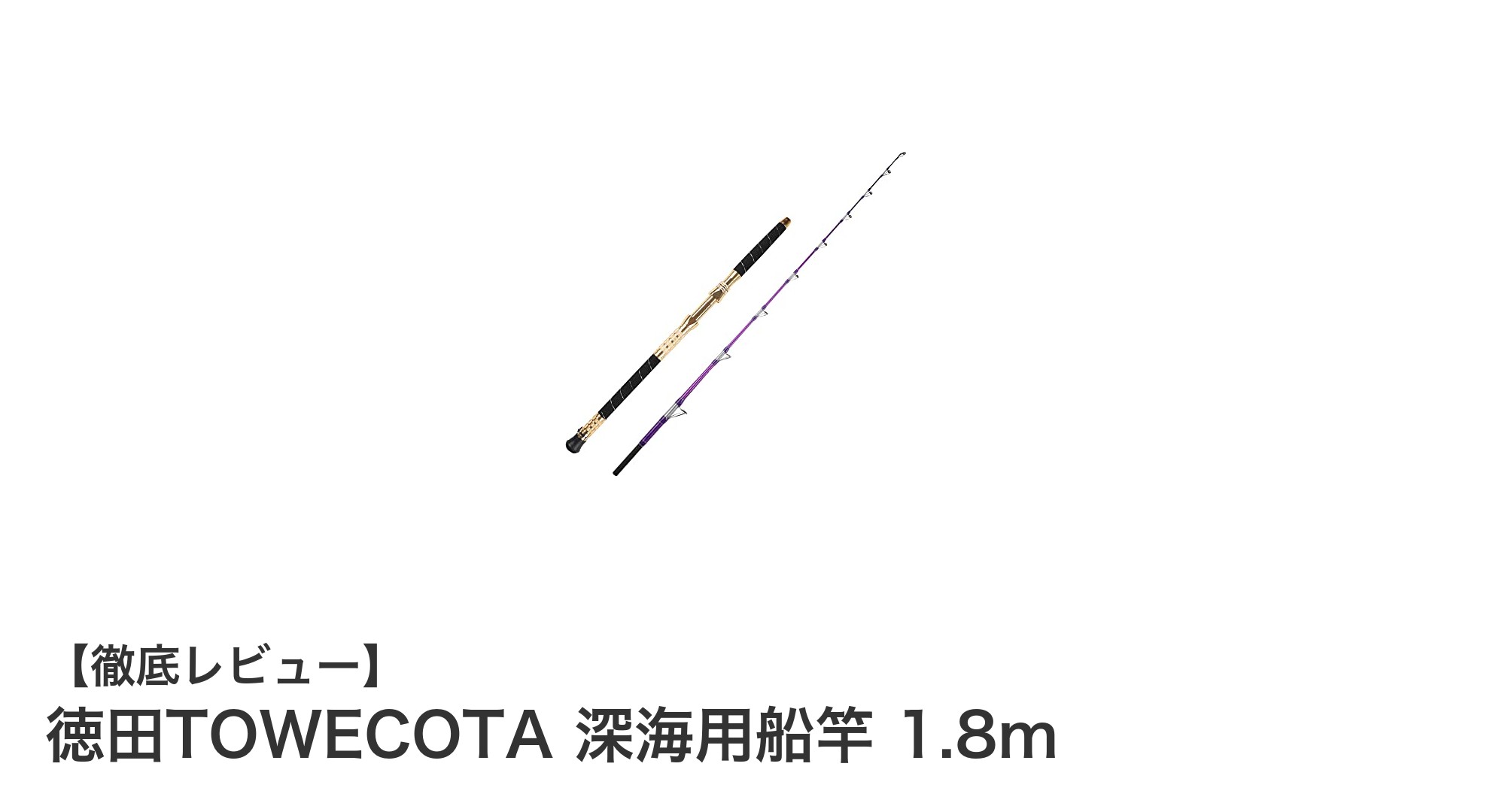 徳田TOWECOTA 深海用船竿 1.8mで狙う!マグロなど大物青物の釣りを極める