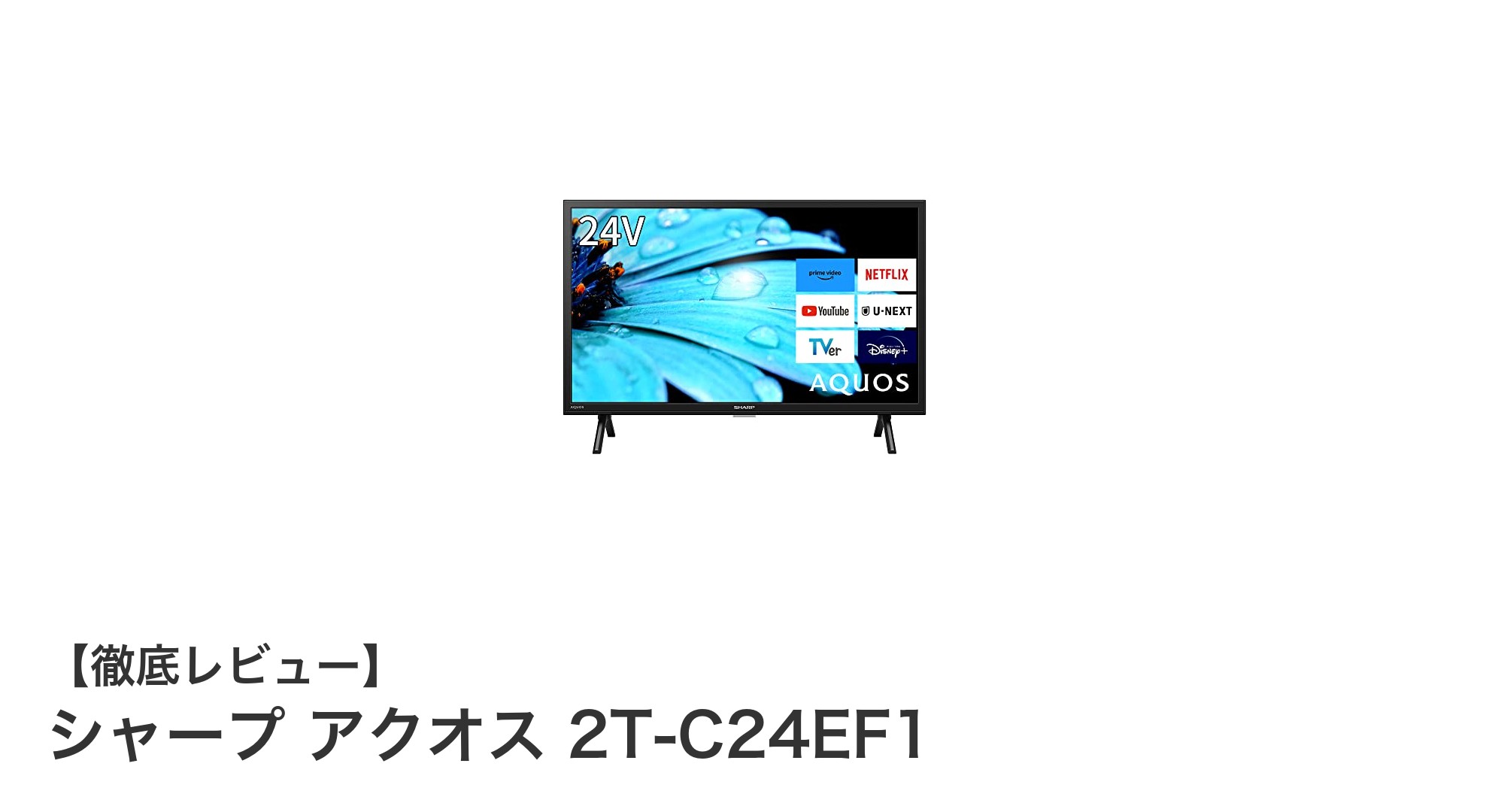 シャープ アクオス 2T-C24EF1：コンパクトながら高音質と多彩なネット動画を楽しむ24V型液晶テレビ