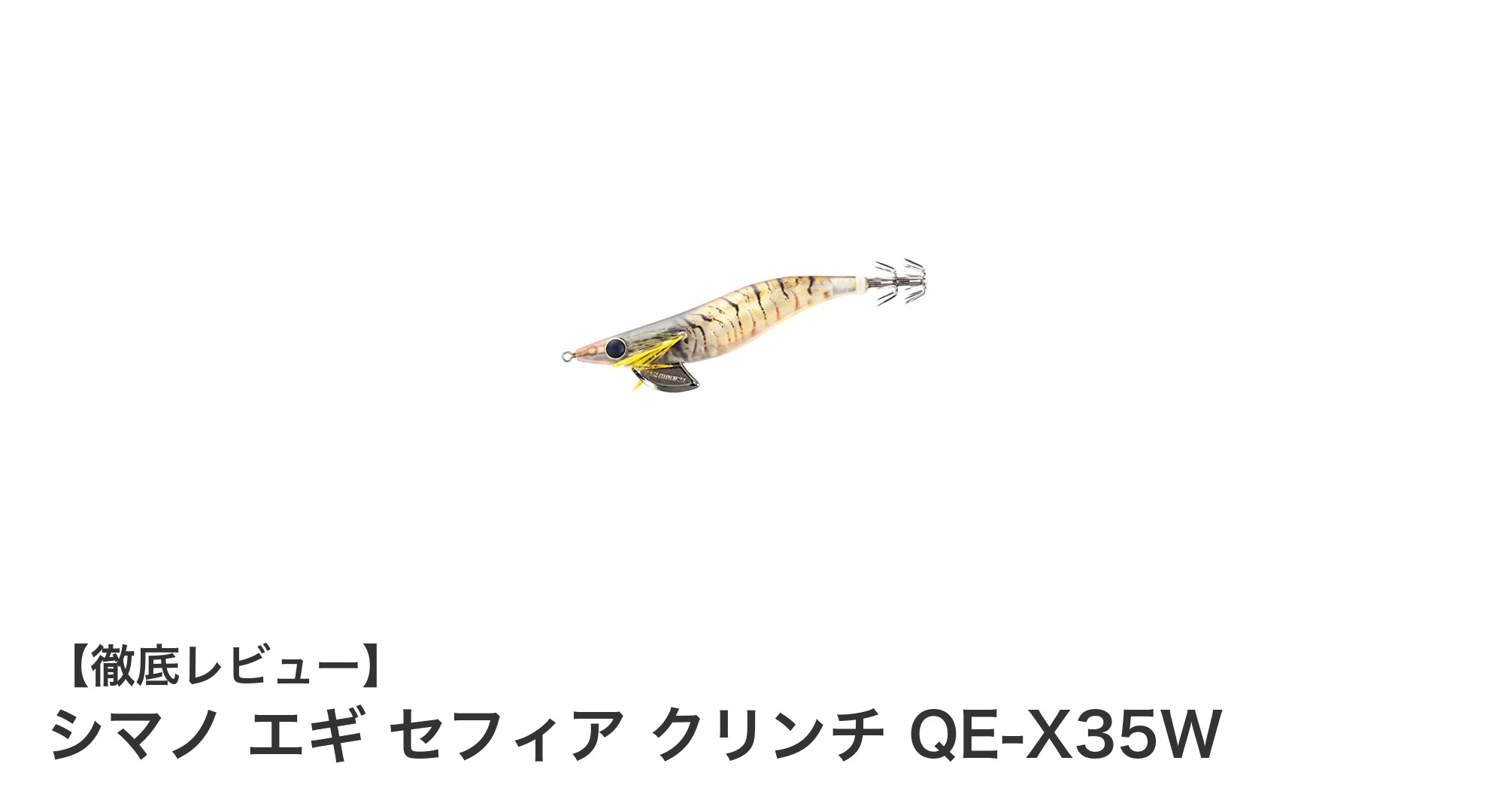 シマノ エギ セフィア クリンチ QE-X35Wで狙う！エギングの新定番ルアー