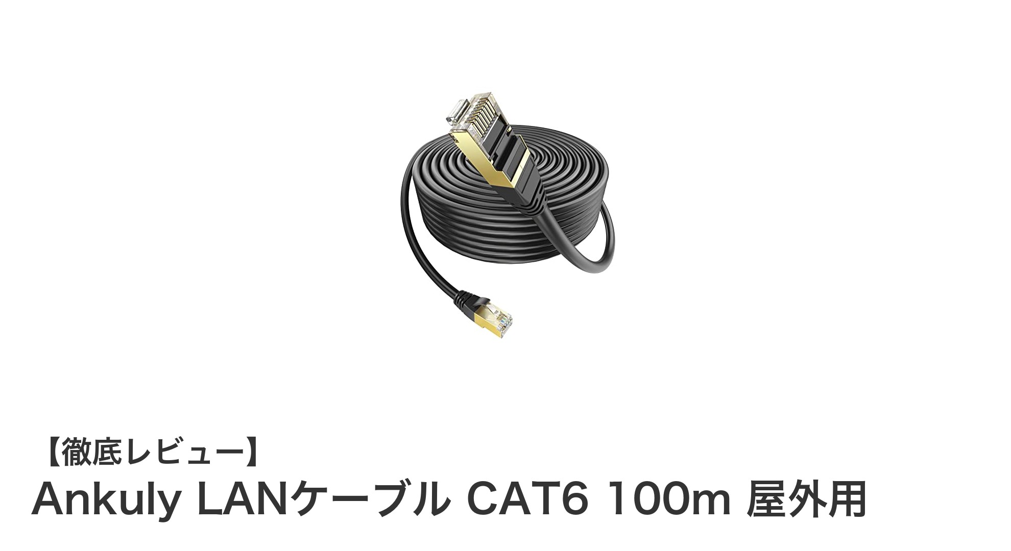 高耐久で安心！AnkulyのCAT6 100m屋外用LANケーブルの魅力とは？