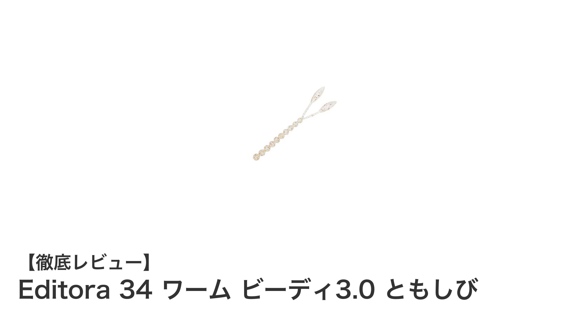 初心者にもおすすめ！Editora 34のソルトウォーター用ワーム「ビーディ3.0 ともしび」で釣果アップ