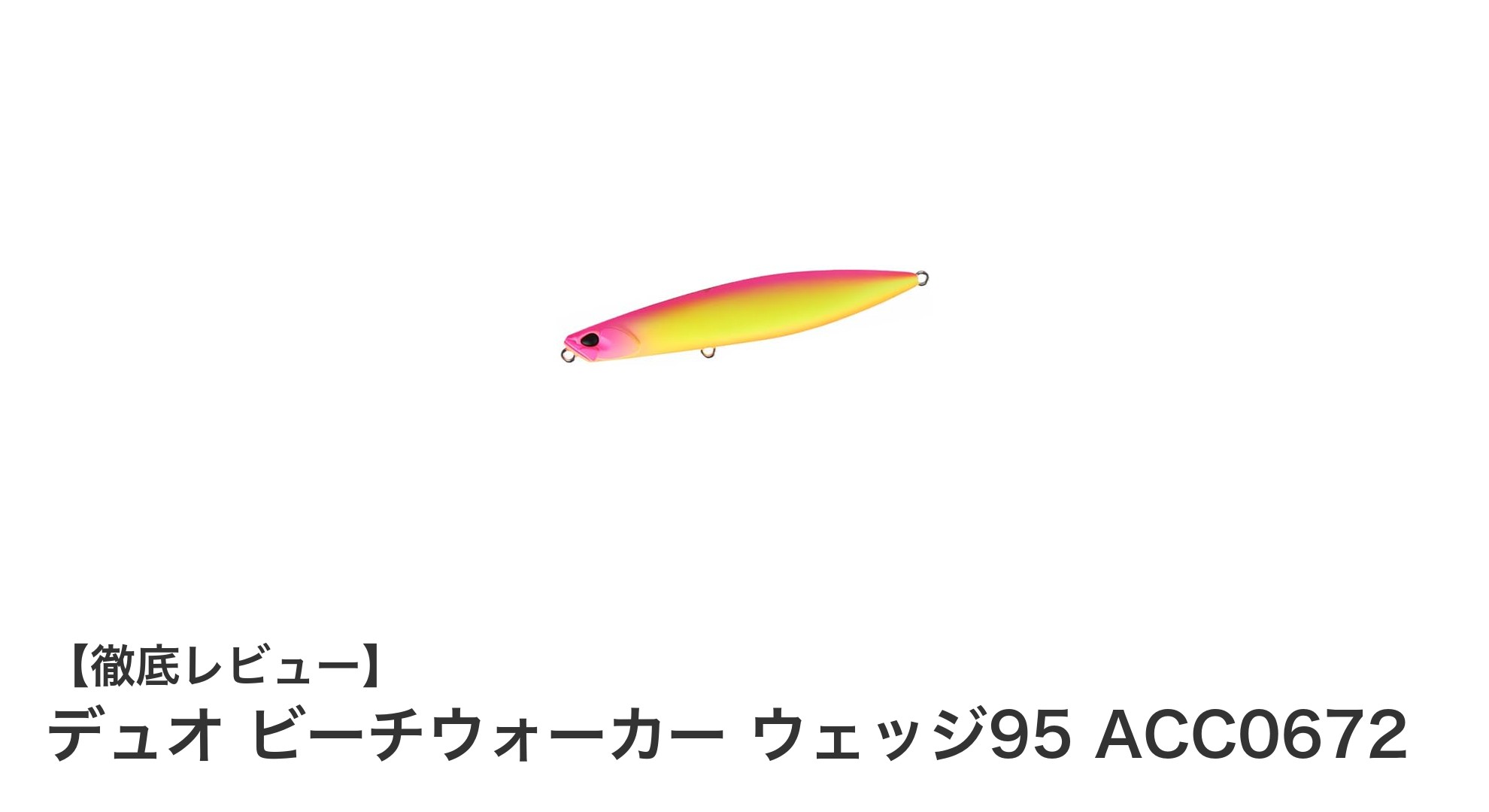 デュオ ビーチウォーカー ウェッジ95で狙う！安定のシーバスゲーム必携ルアー