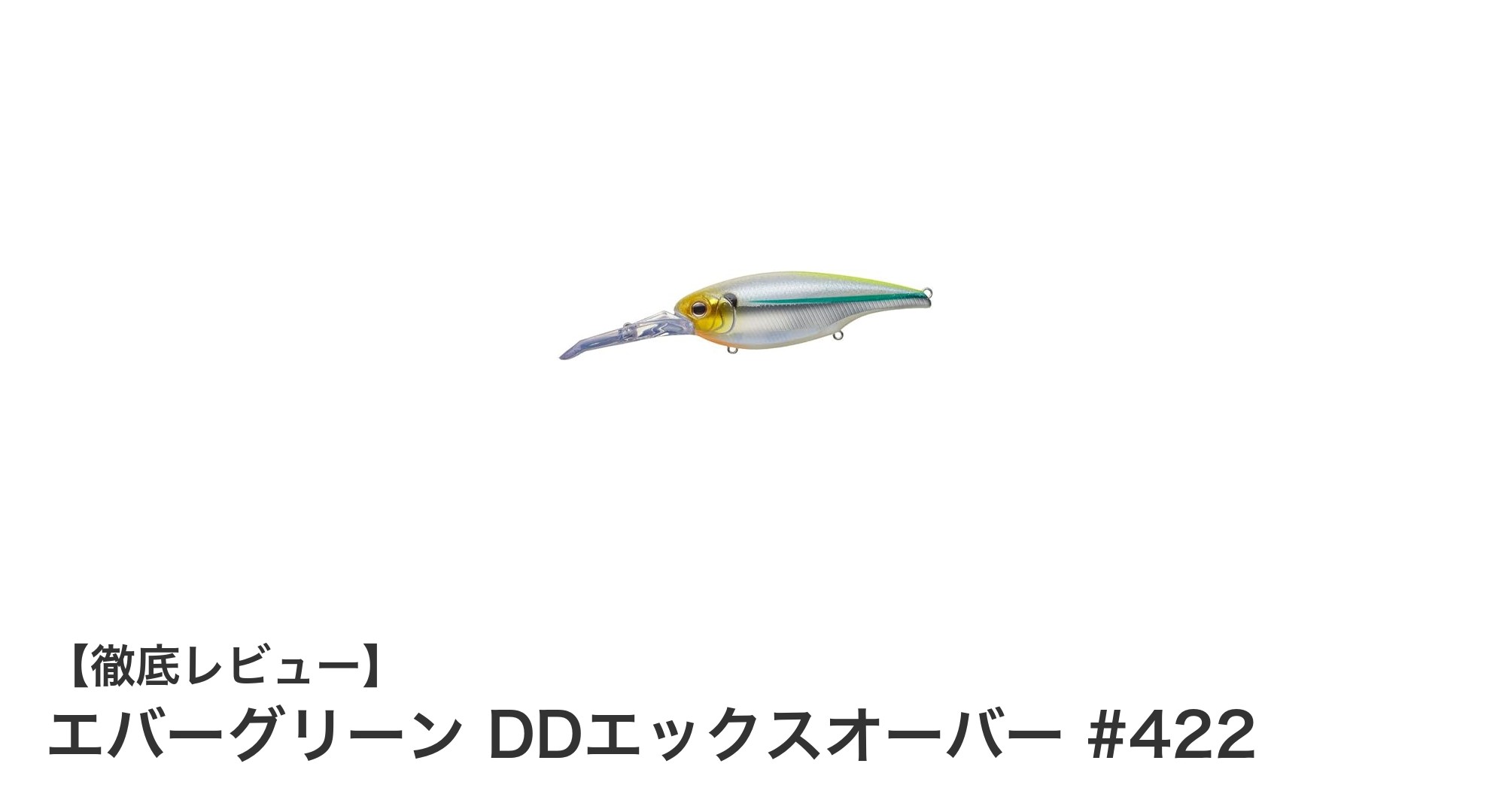 エバーグリーン DDエックスオーバー #422：深場攻略に最適なフローティングルアー
