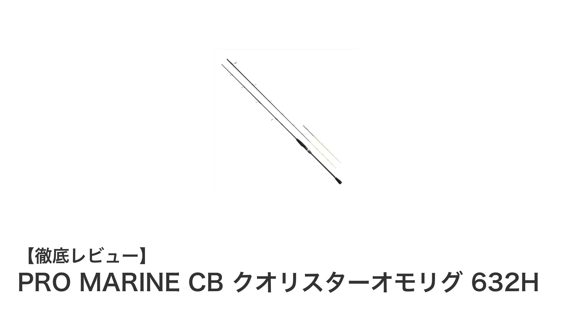 軽量・高感度！携帯性も抜群のPRO MARINE CB クオリスターオモリグ 632Hが登場