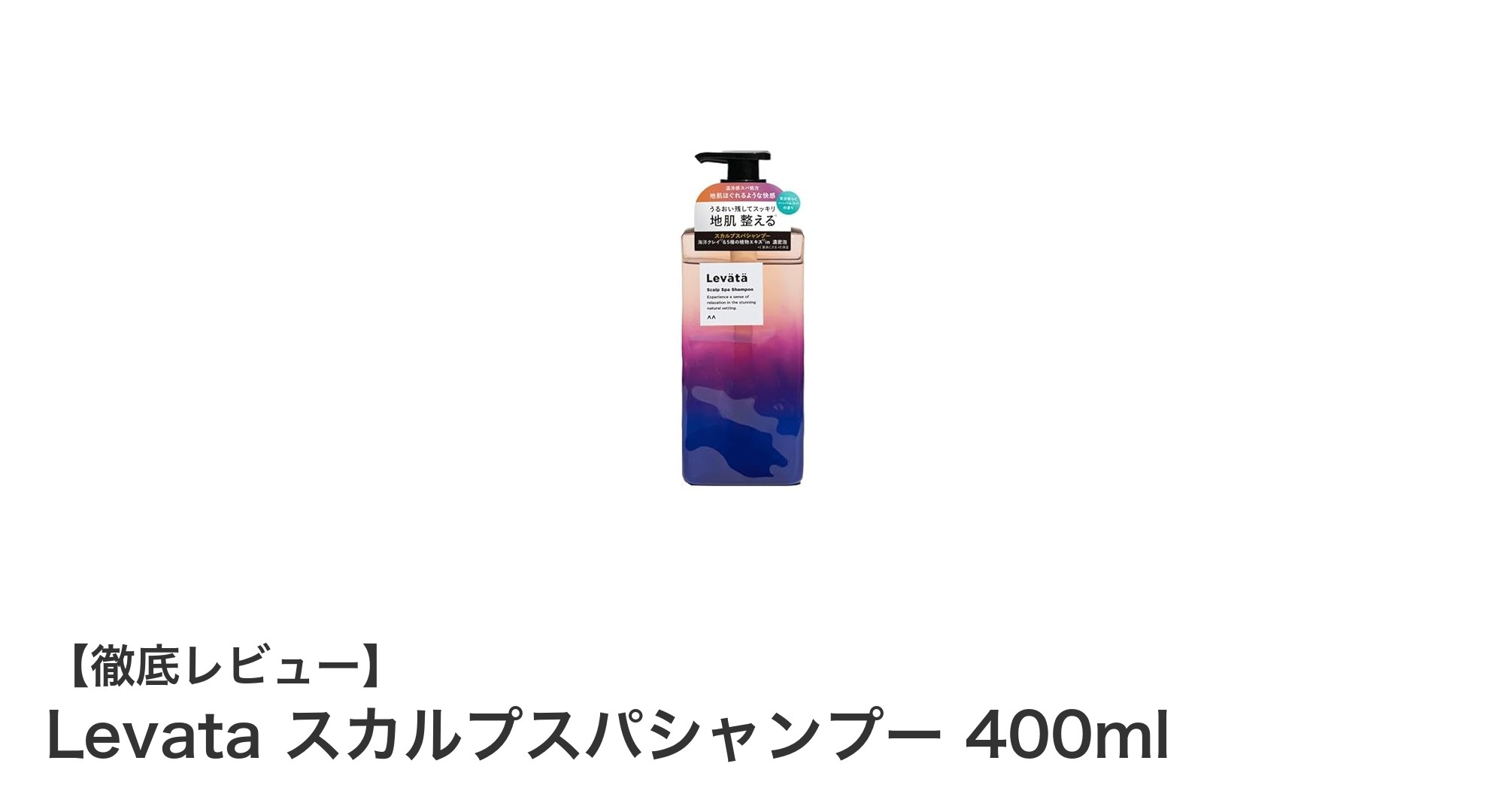 男性の地肌と髪を健やかに整える！Levataスカルプスパシャンプーの魅力とは？