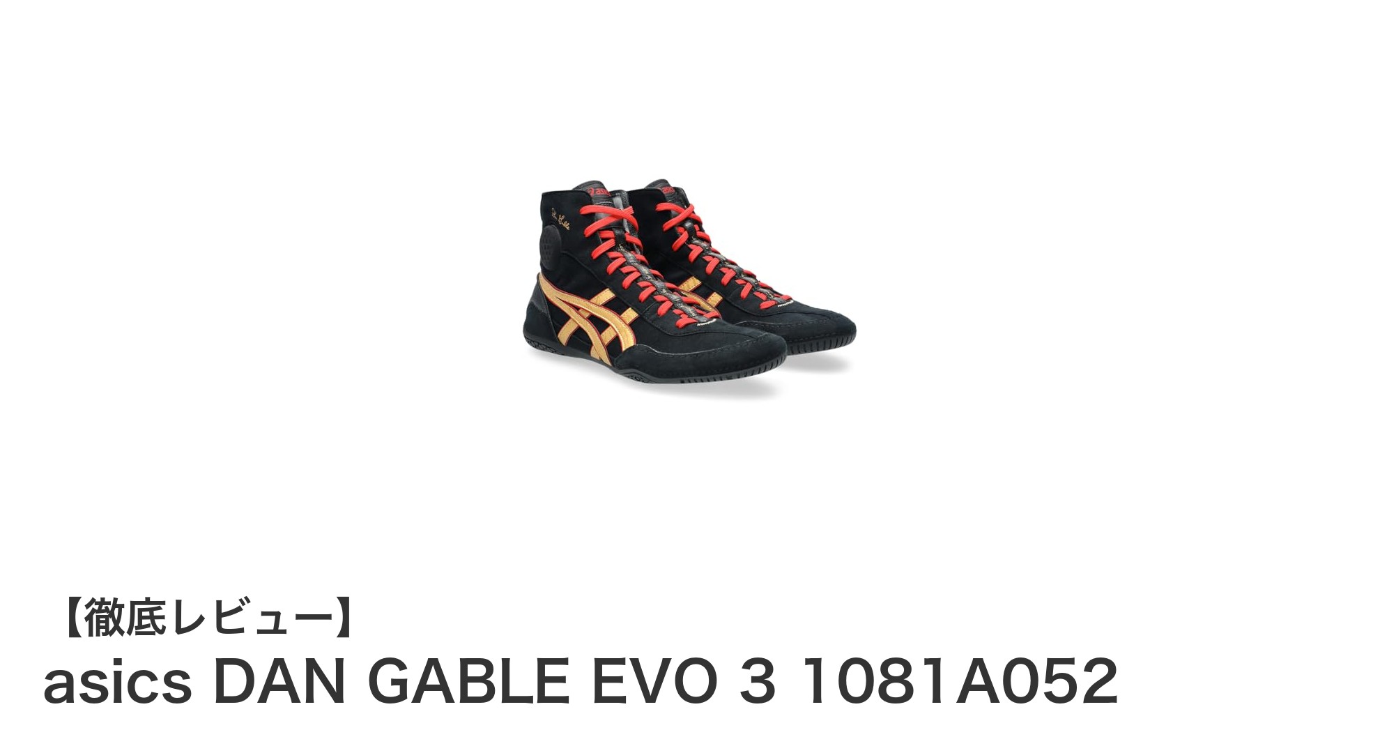 アシックスDAN GABLE EVO 3で勝利を掴む！耐久性とフィット感を極めたレスリングシューズ