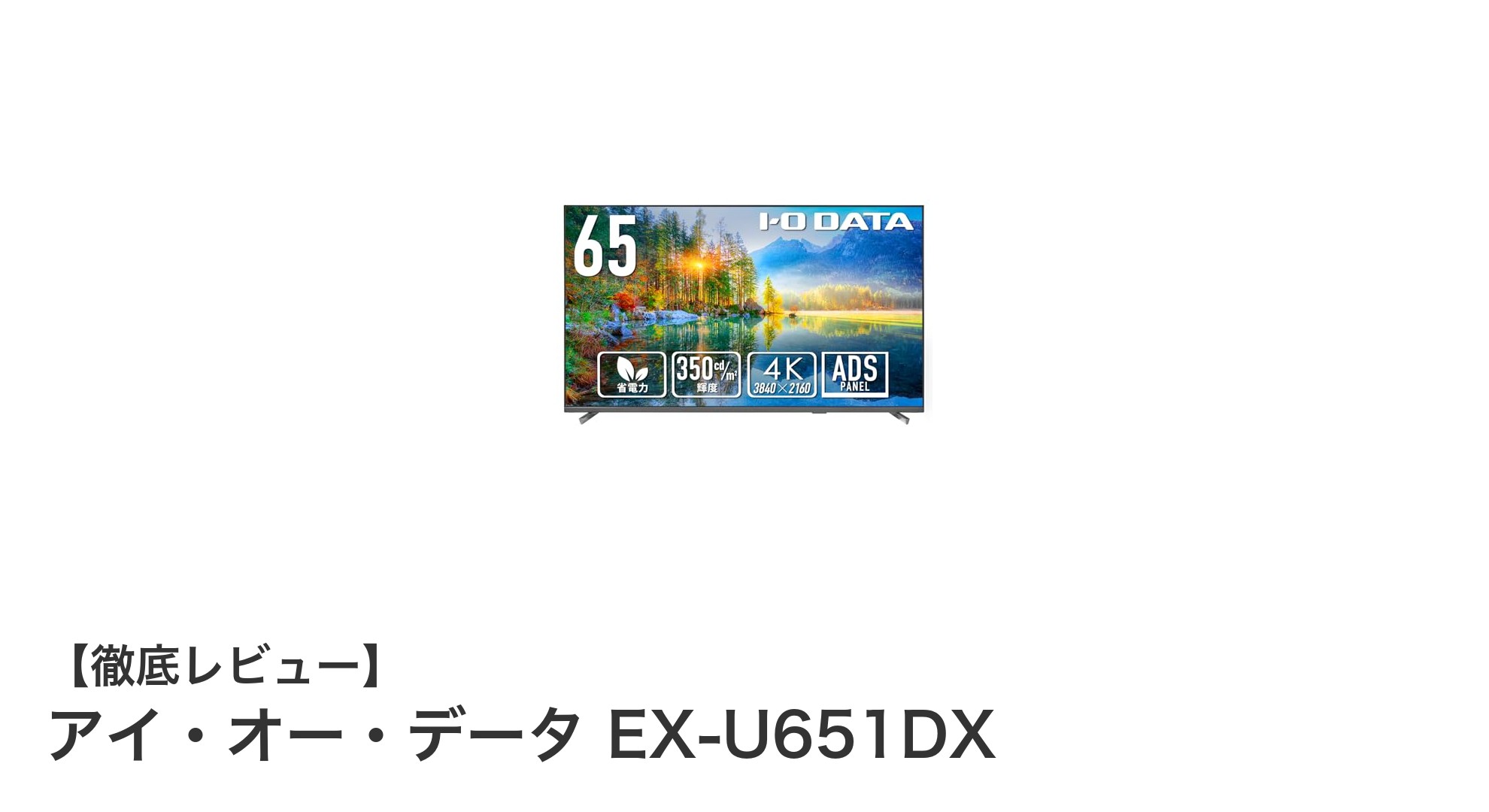 大画面で鮮明な映像体験を!アイ・オー・データ EX-U651DX 65インチ4K UHDモニターの魅力とは?