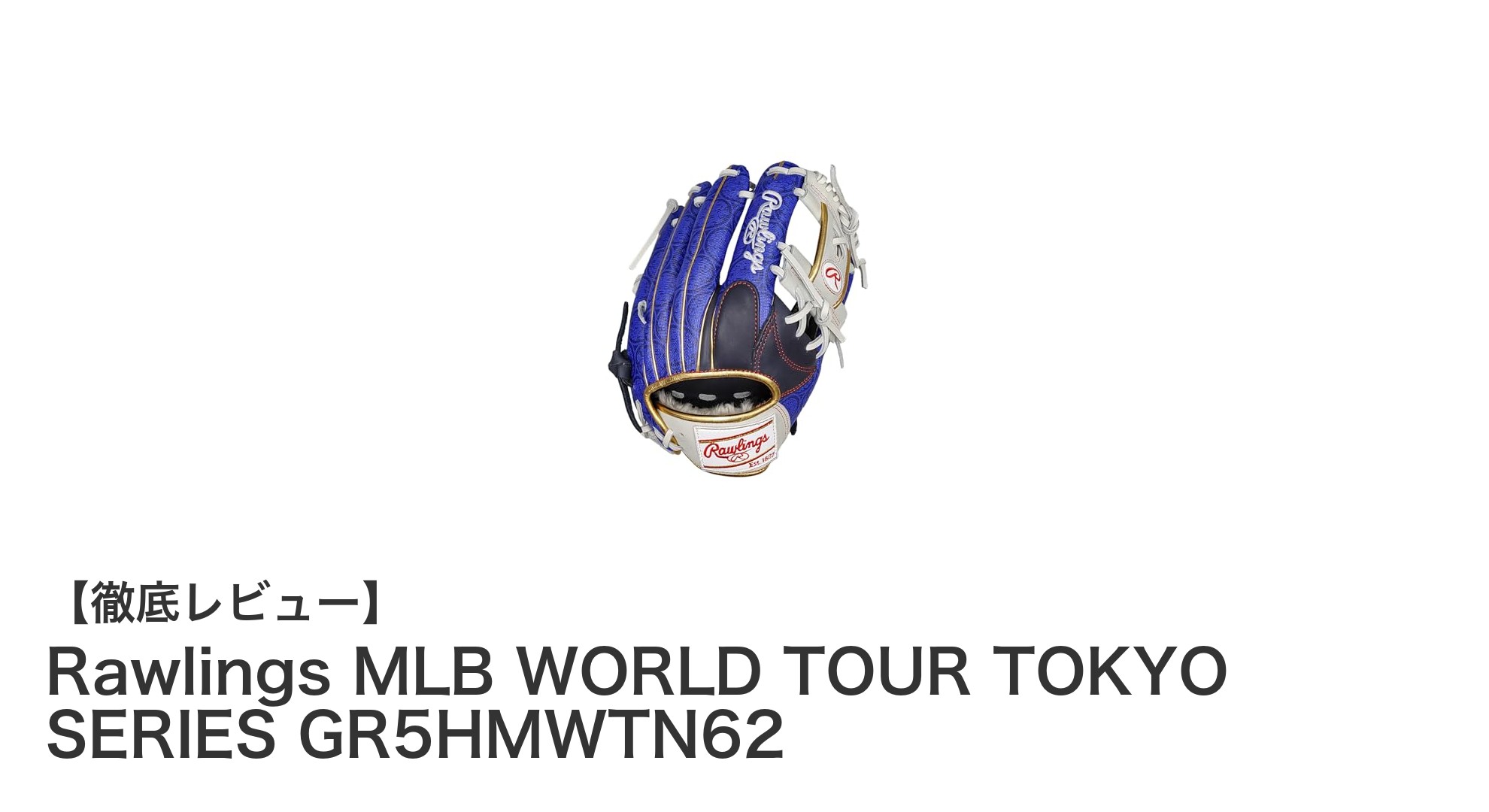 耐久性と使いやすさを両立!Rawlings MLB WORLD TOUR TOKYO SERIES グラブレビュー