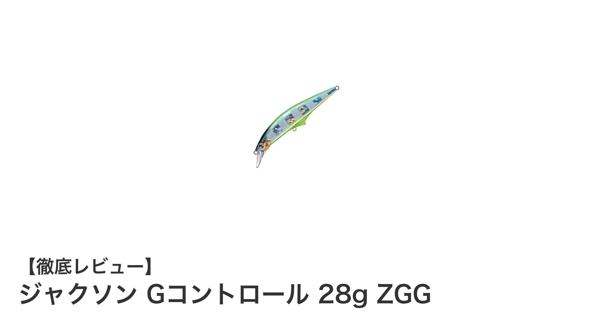 ジャクソン Gコントロール 28g ZGG：耐久性とアピール力を兼ね備えたスーパーシンキングルアー