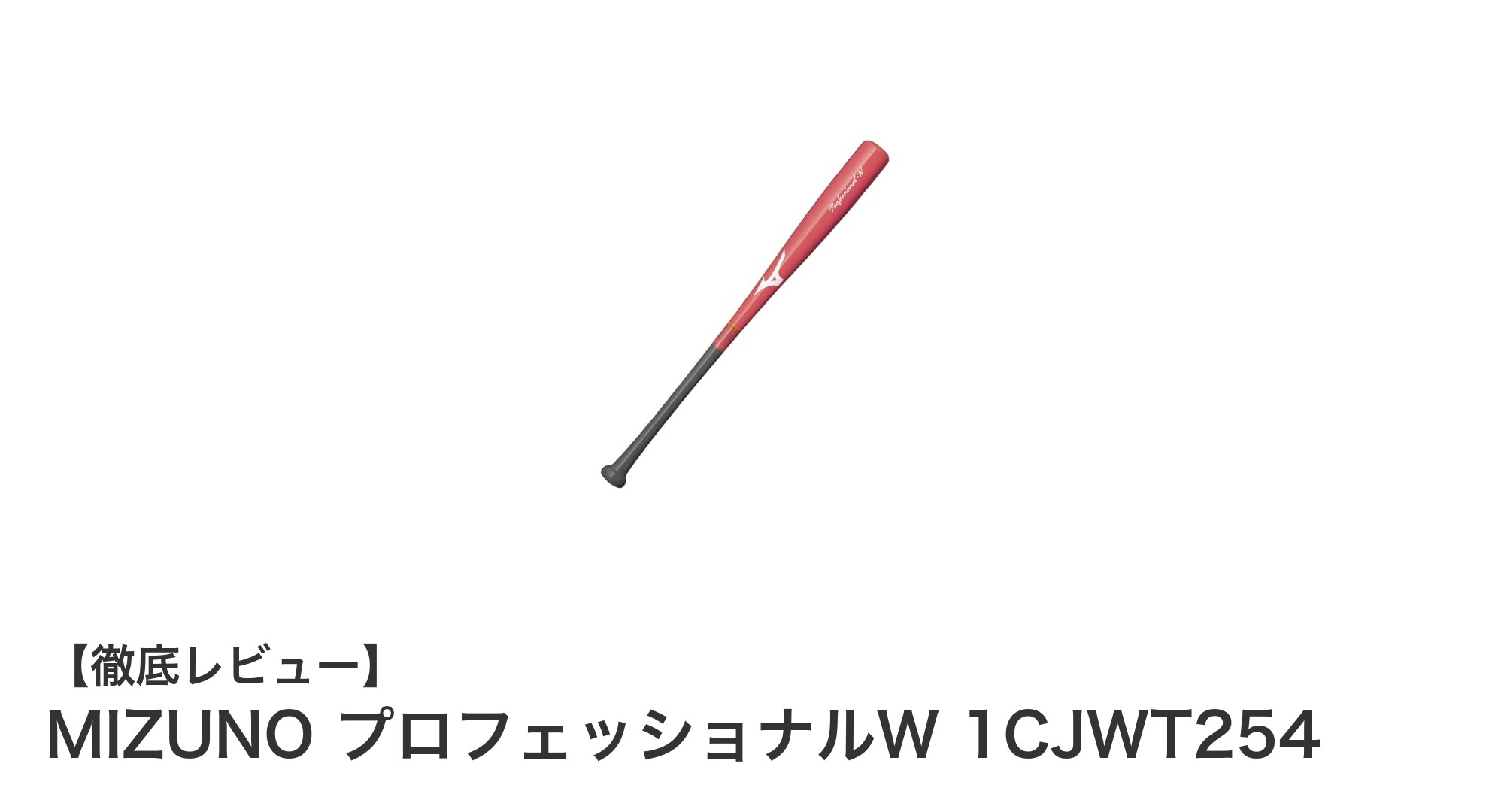 MIZUNO プロフェッショナルW 1CJWT254:小学生のスイング練習に最適な軽量木製バット