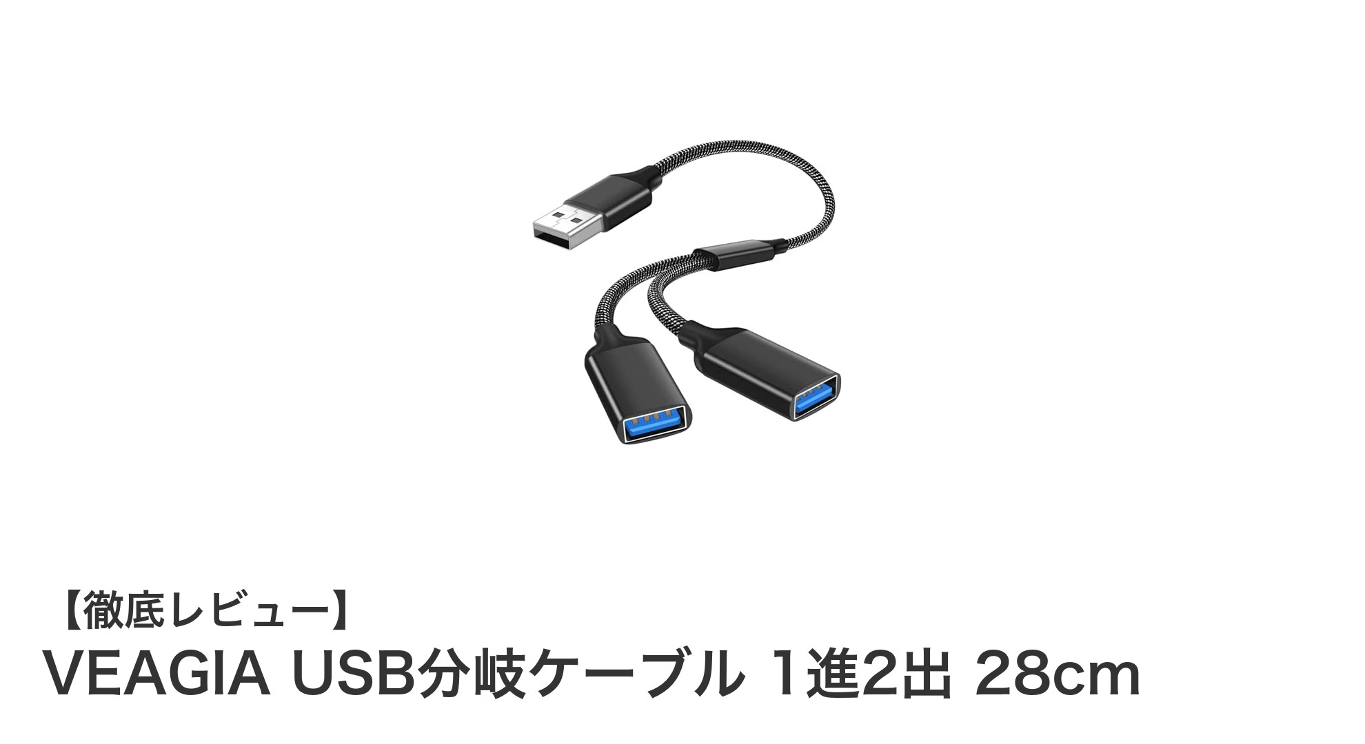 VEAGIA USB分岐ケーブルで1ポートから2台同時接続！コンパクトで使いやすい28cmモデル
