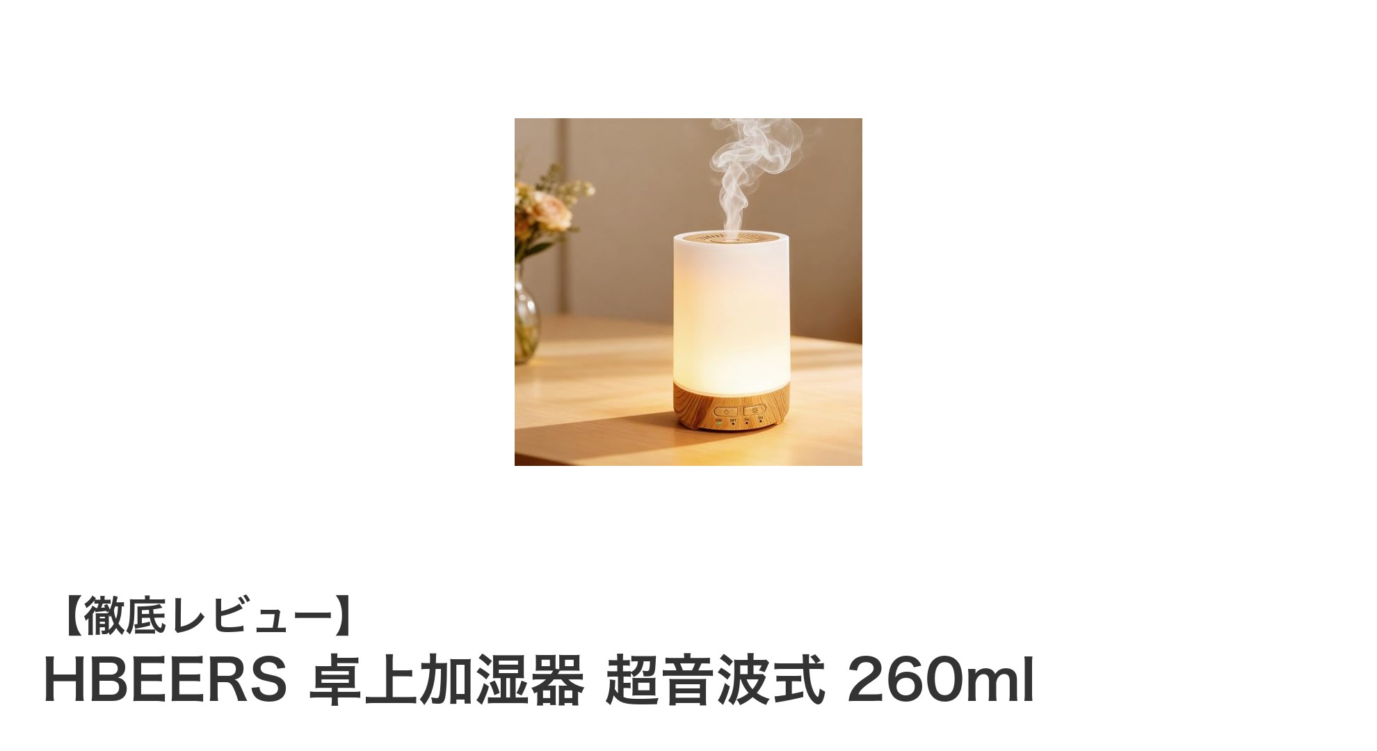多機能で使いやすい！HBEERS 卓上加湿器 超音波式 260mlの魅力とは？