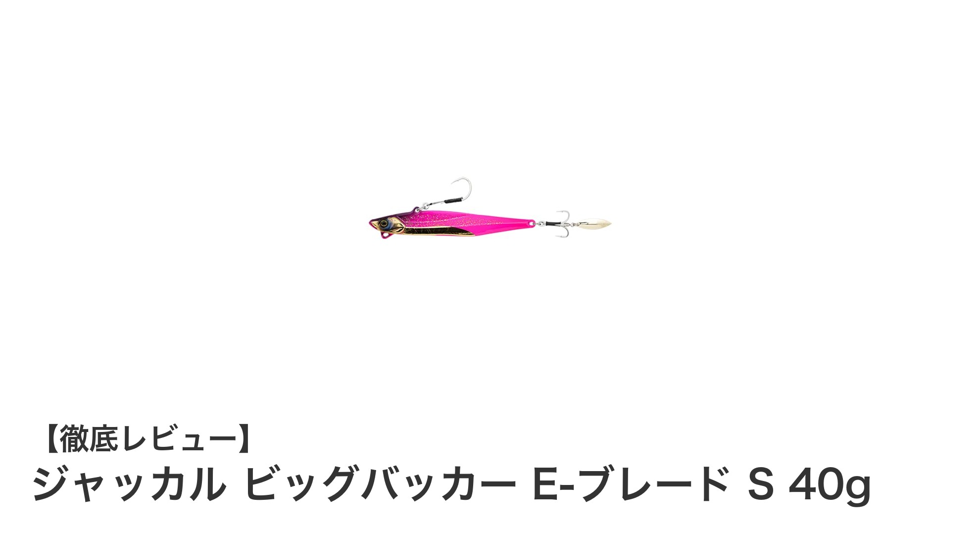 ジャッカル ビッグバッカー E-ブレード S 40gで狙う！安定した飛行と自然なウォブルアクションの秘密