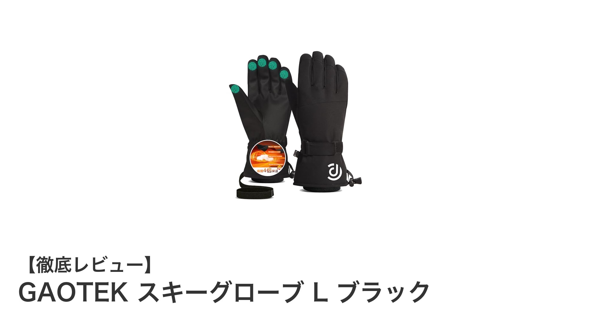 GAOTEK スキーグローブL ブラック｜快適な冬のアウトドアをサポートする最強ギア