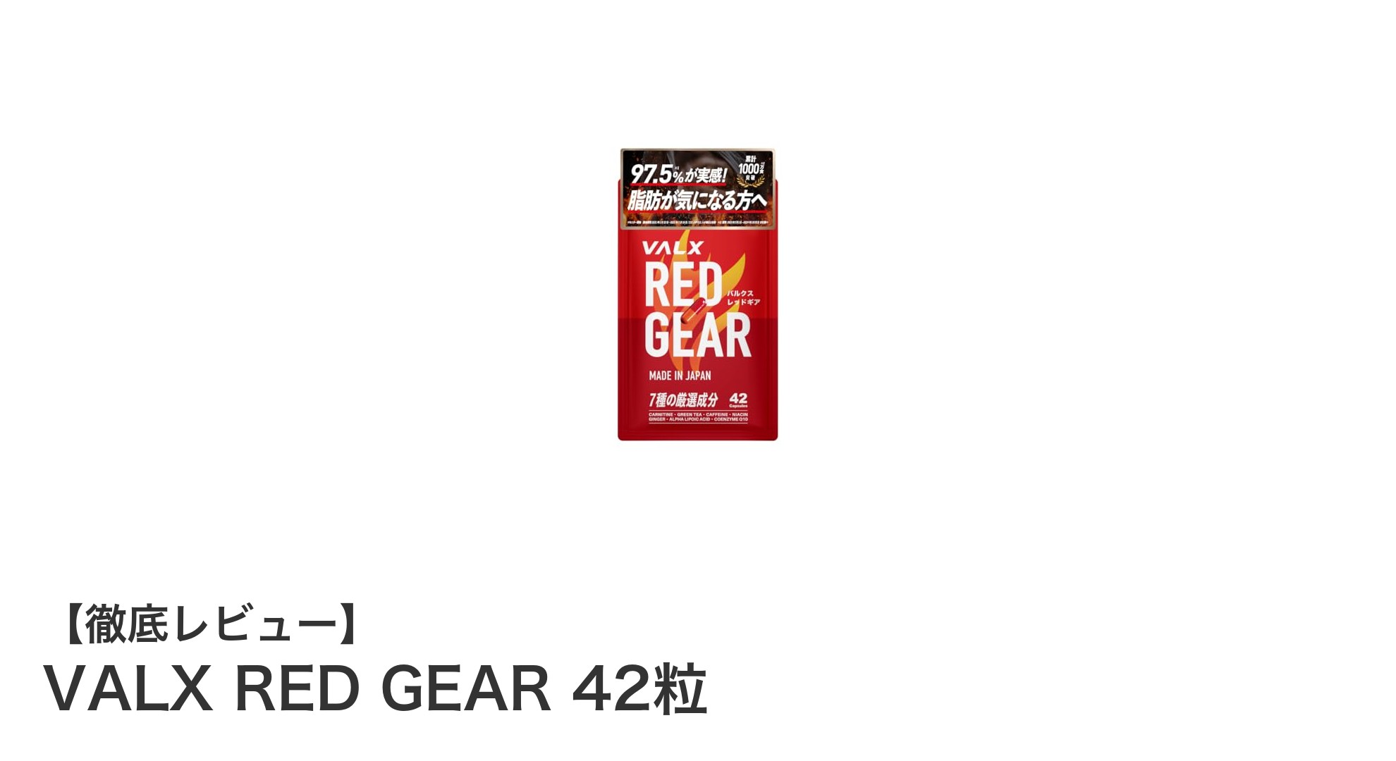 効率的な脂肪燃焼を実現！VALX RED GEAR 42粒でトレーニング効果を最大化