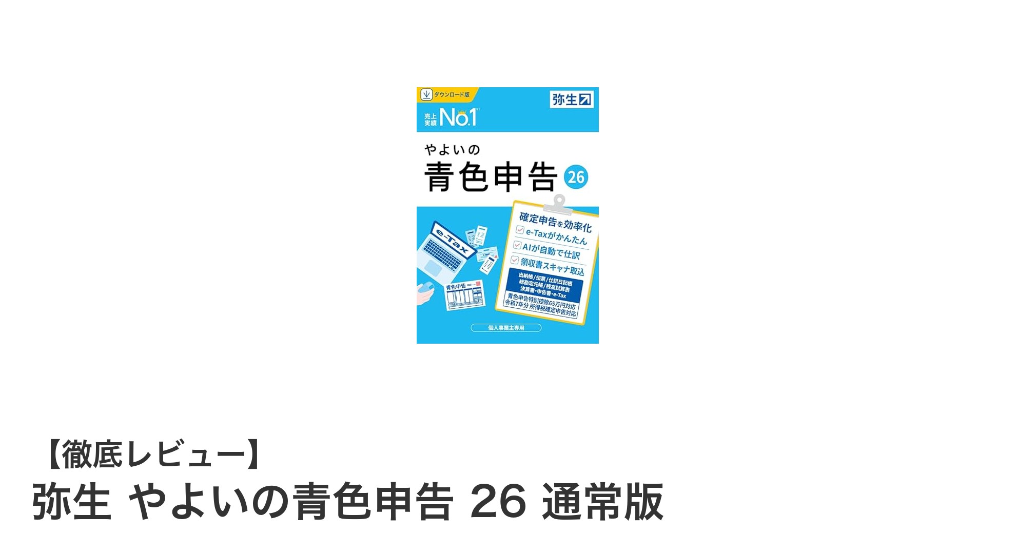 令和7年分対応！弥生 やよいの青色申告 26 通常版で簡単・安心確定申告