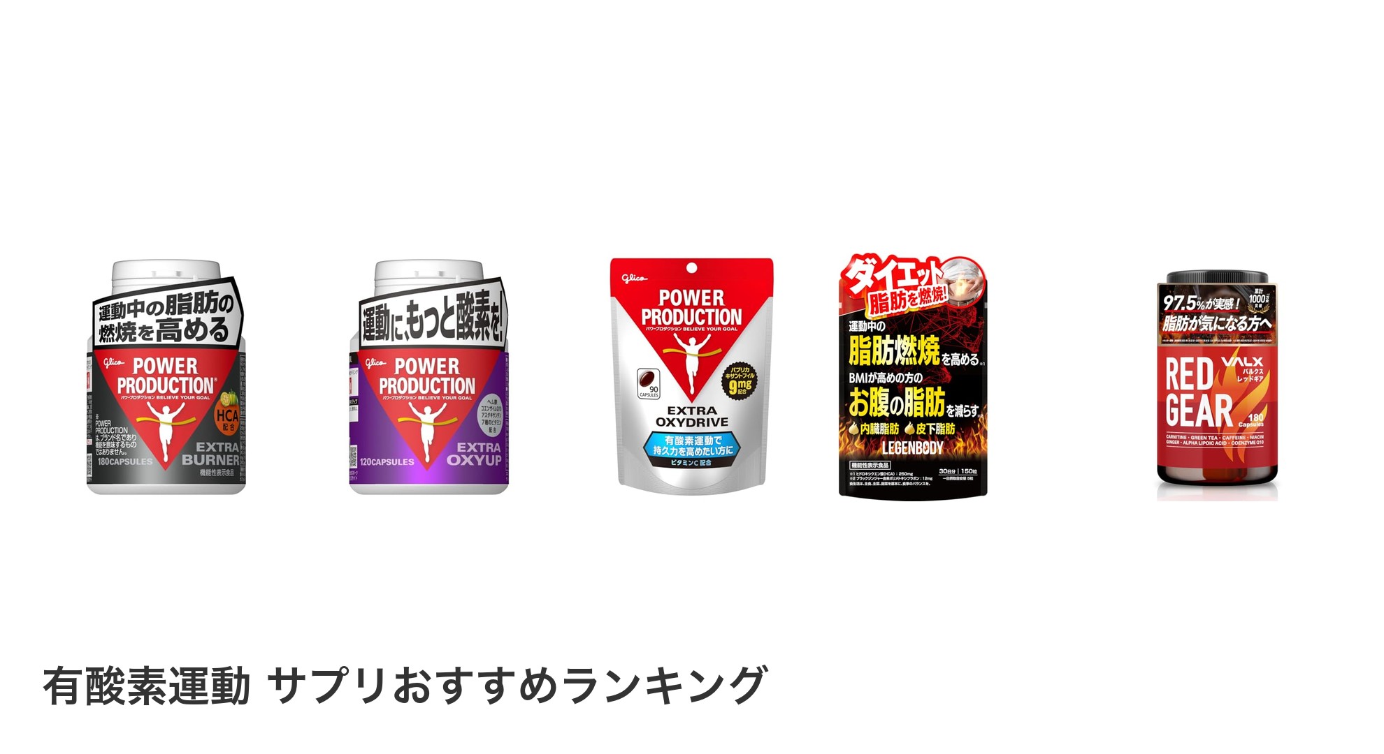 有酸素運動 サプリのおすすめランキング