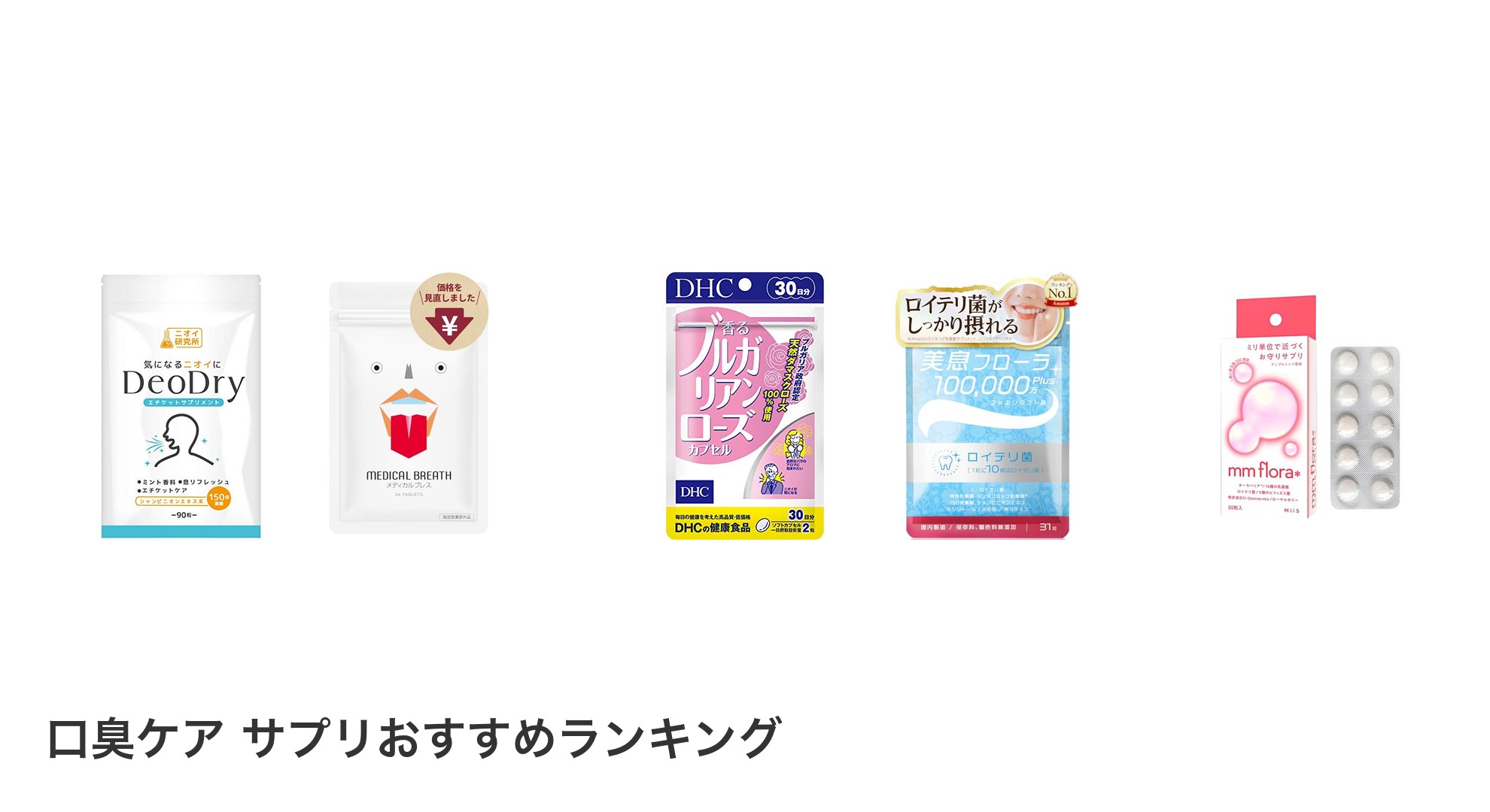 口臭ケア サプリのおすすめランキング