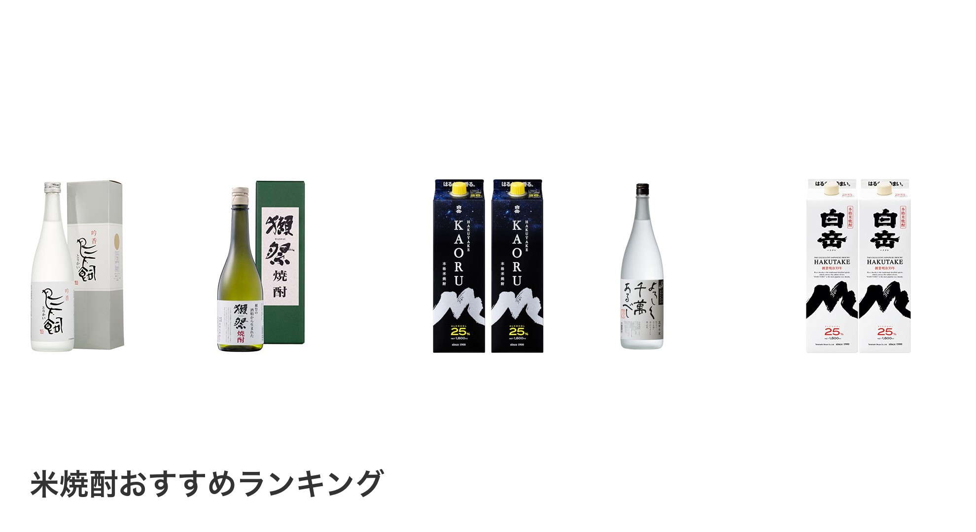 米焼酎のおすすめランキング