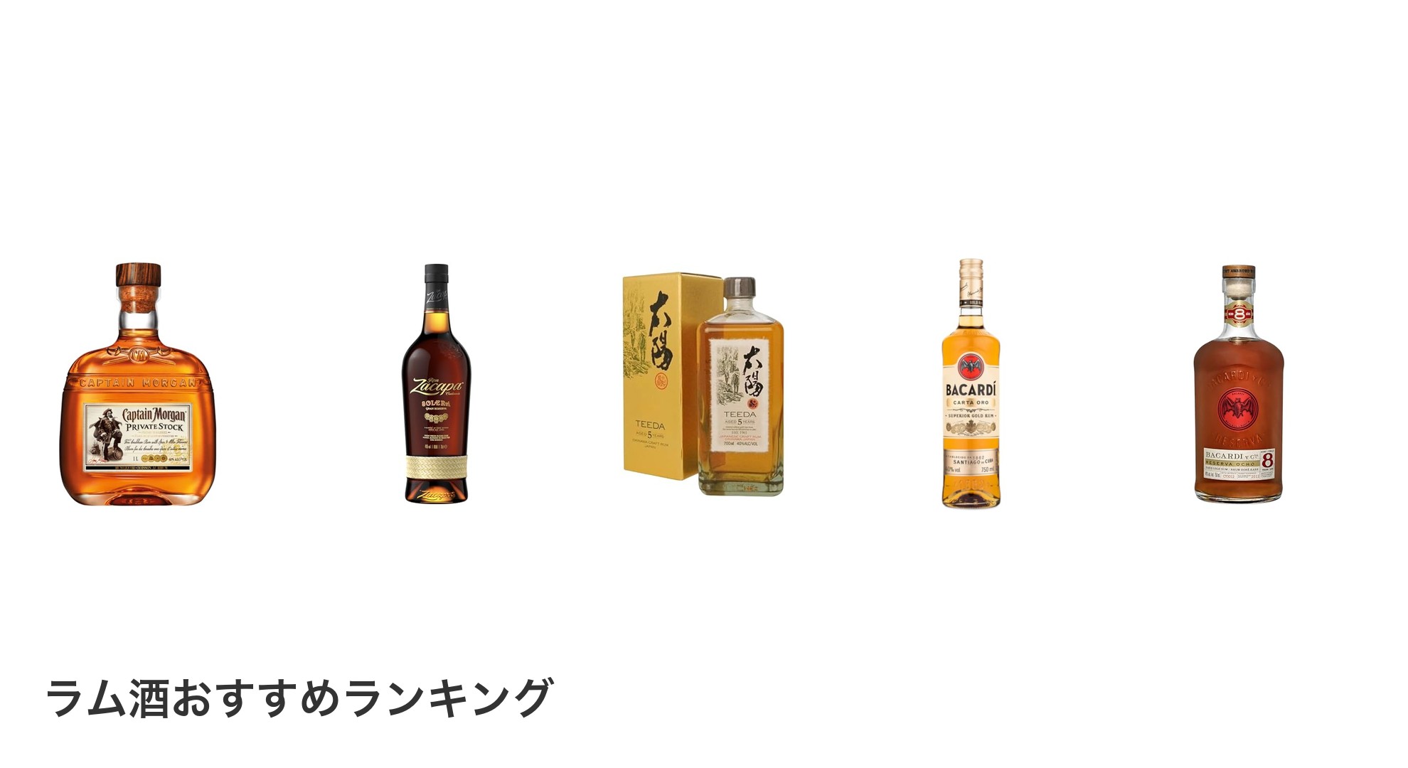 ラム酒のおすすめランキング