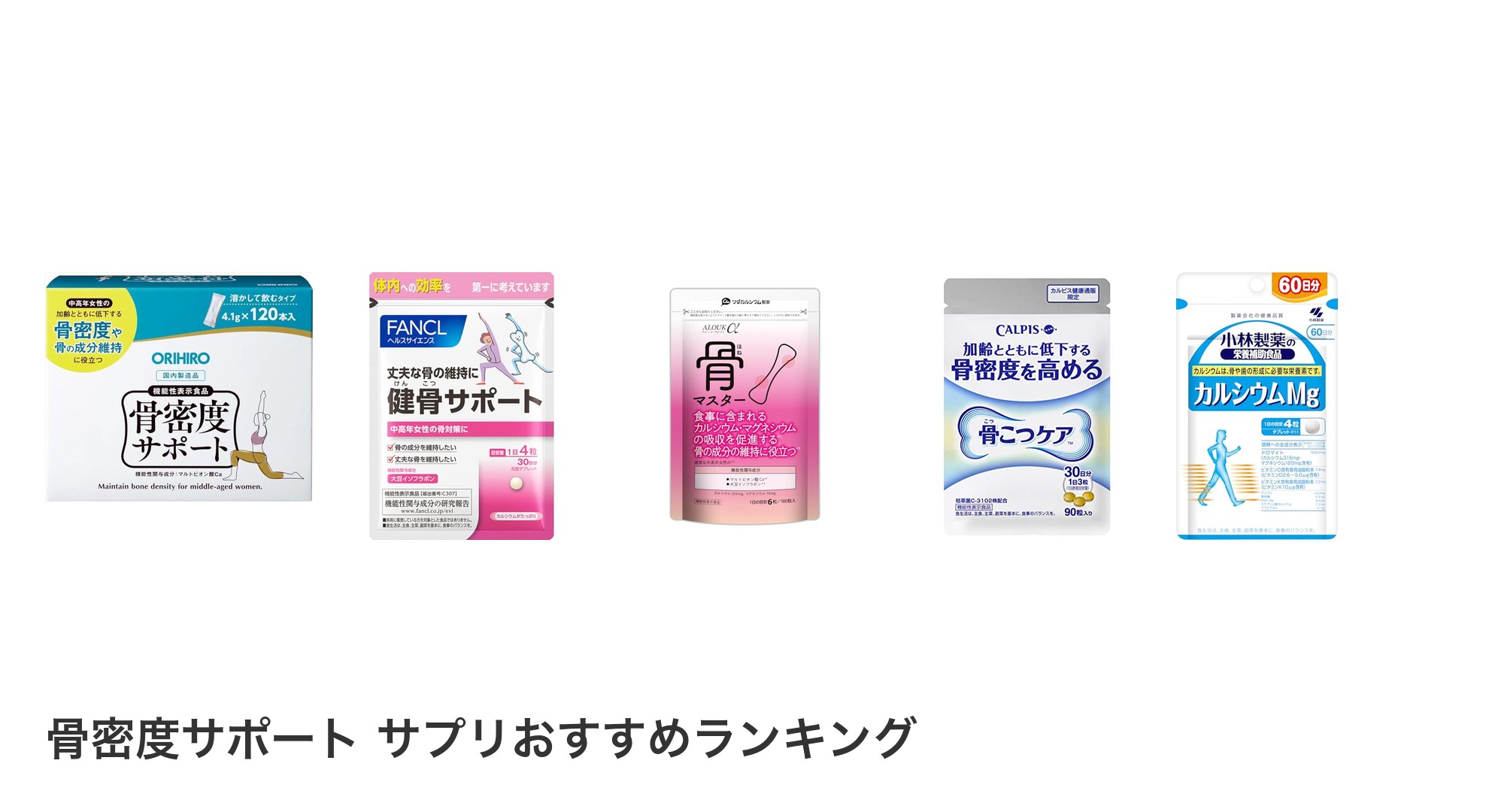骨密度サポート サプリのおすすめランキング