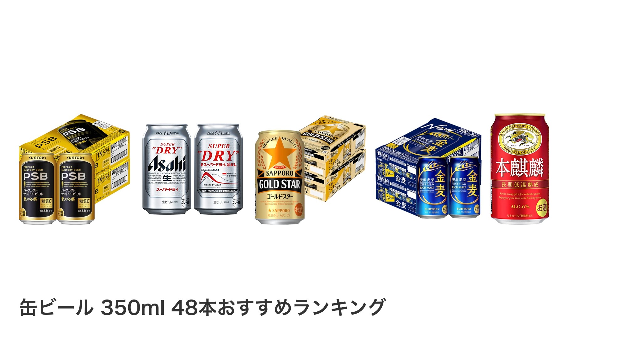 缶ビール 350ml 48本のおすすめランキング
