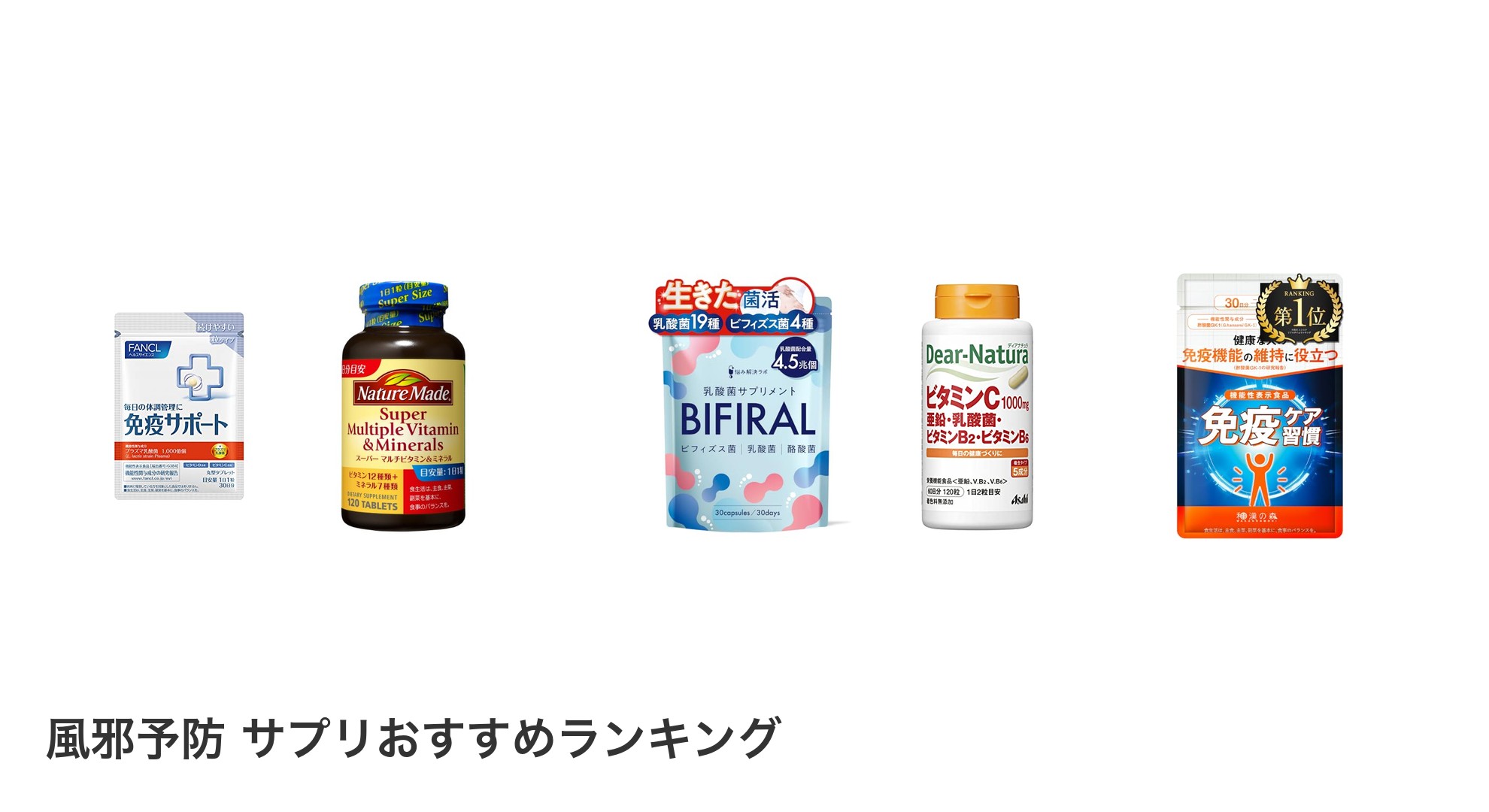 風邪予防 サプリのおすすめランキング