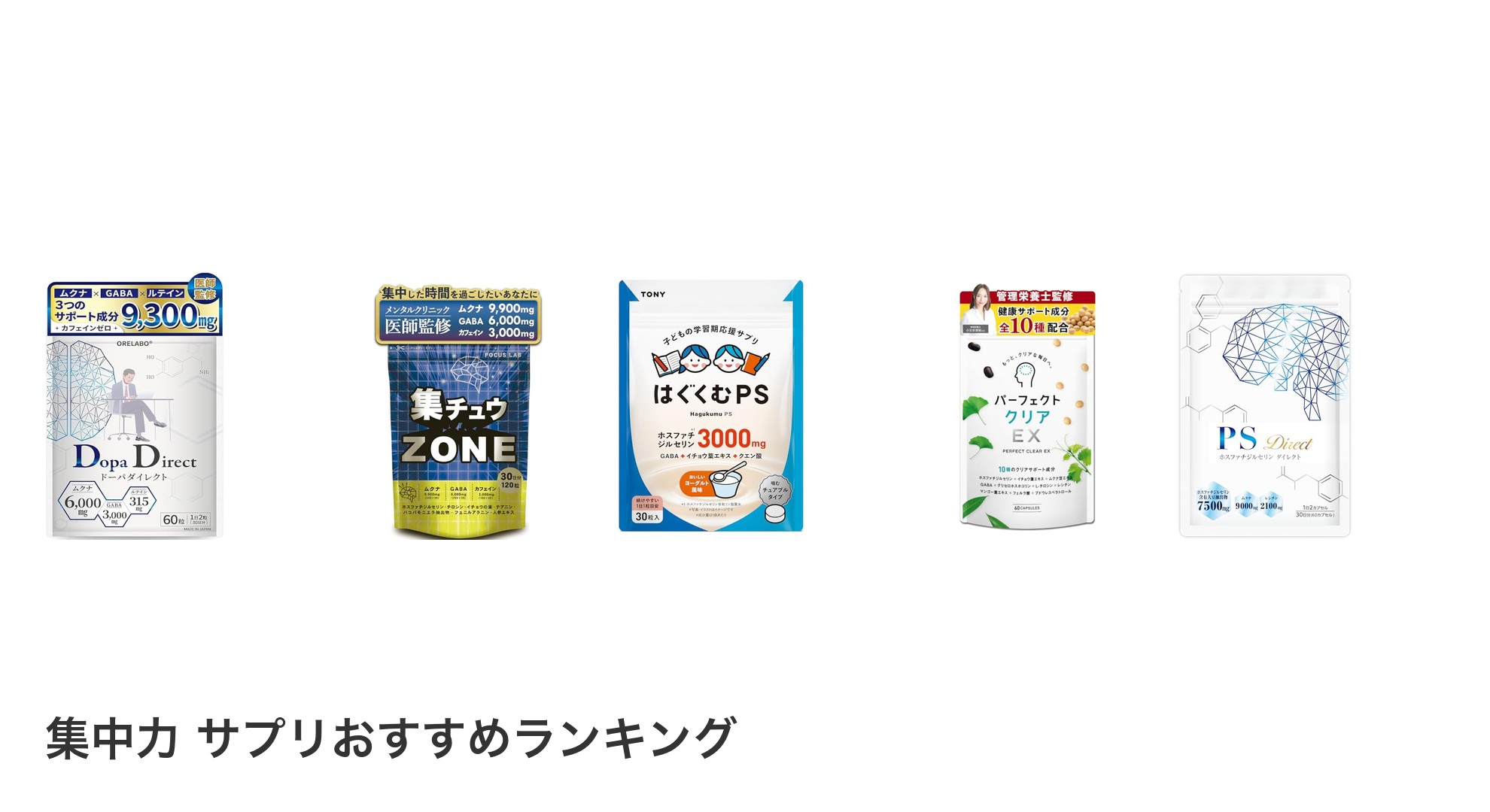 集中力 サプリのおすすめランキング