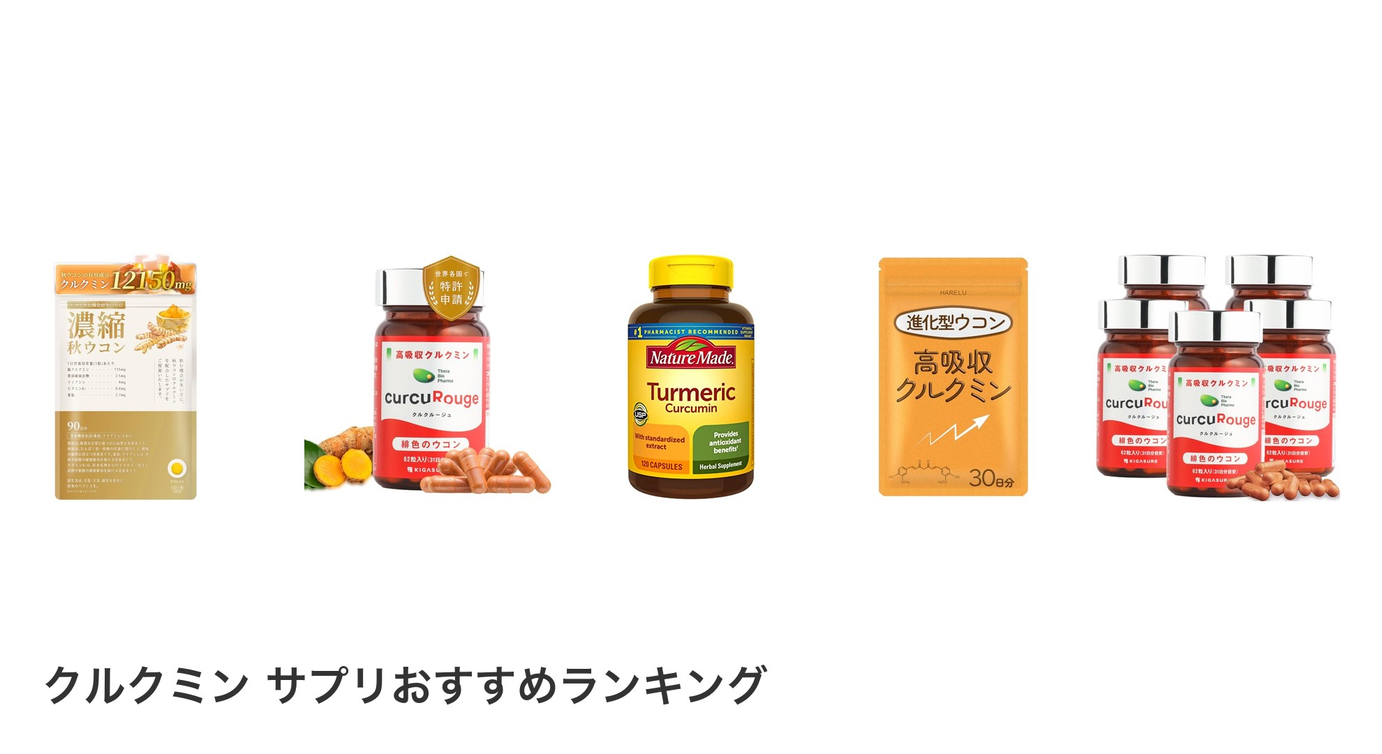 クルクミン サプリのおすすめランキング