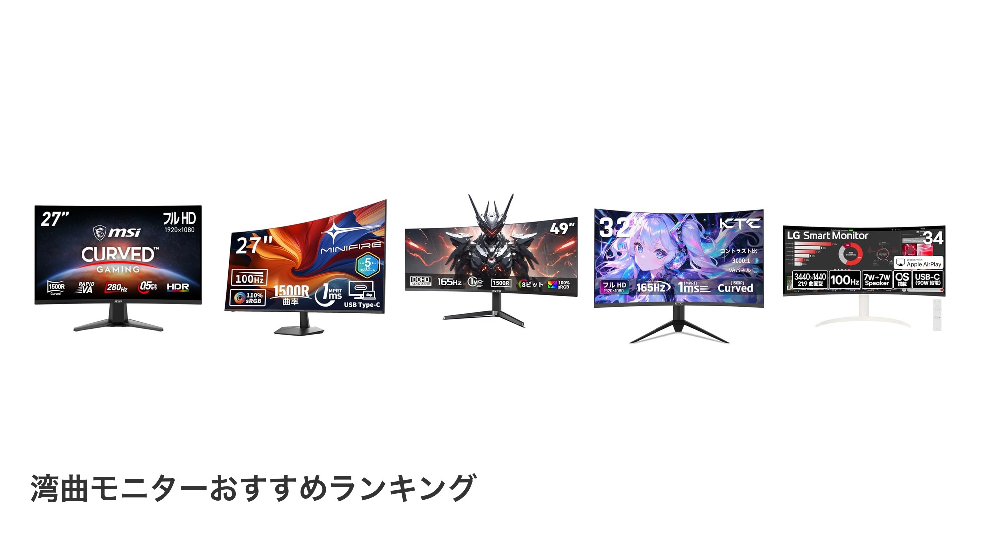 湾曲モニターのおすすめランキング