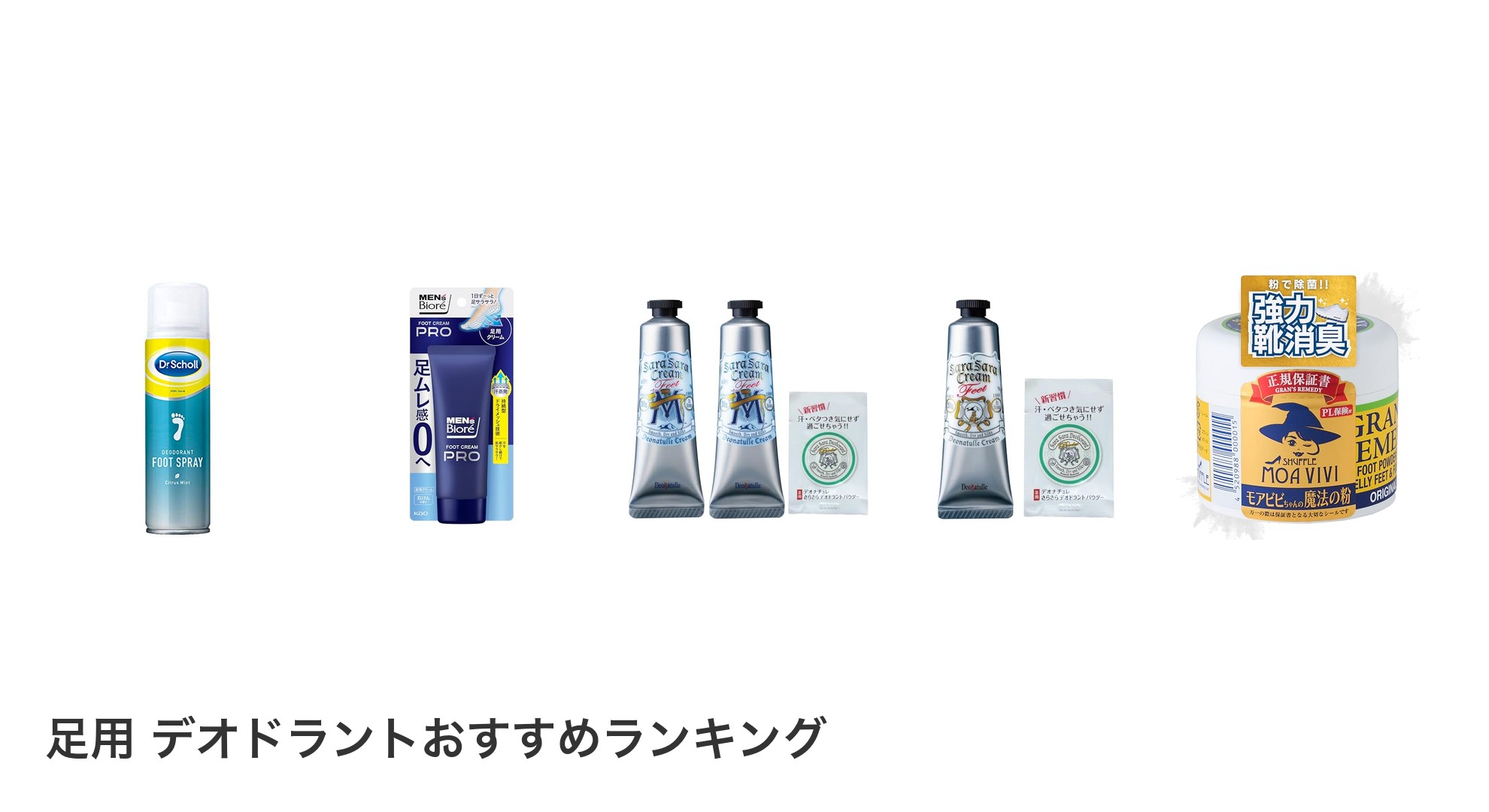 足用　デオドラントのおすすめランキング