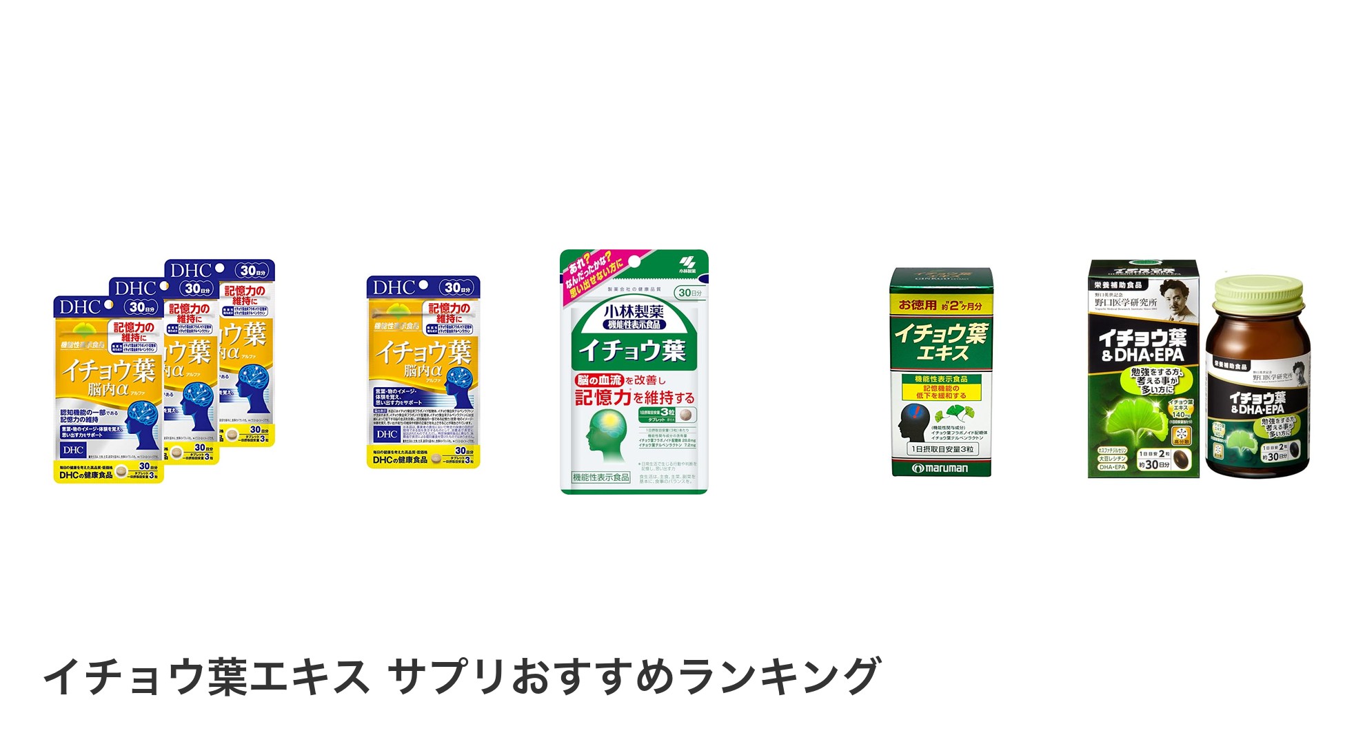 イチョウ葉エキス サプリのおすすめランキング