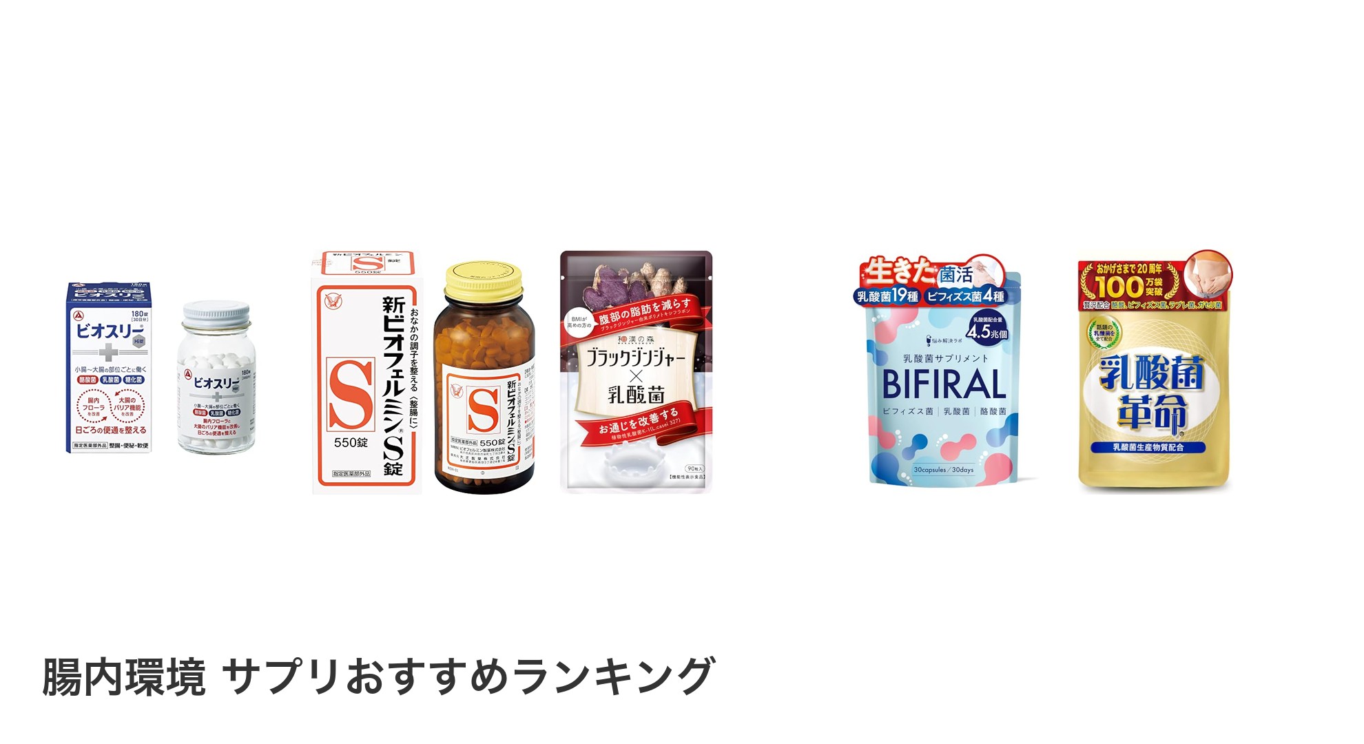 腸内環境 サプリのおすすめランキング
