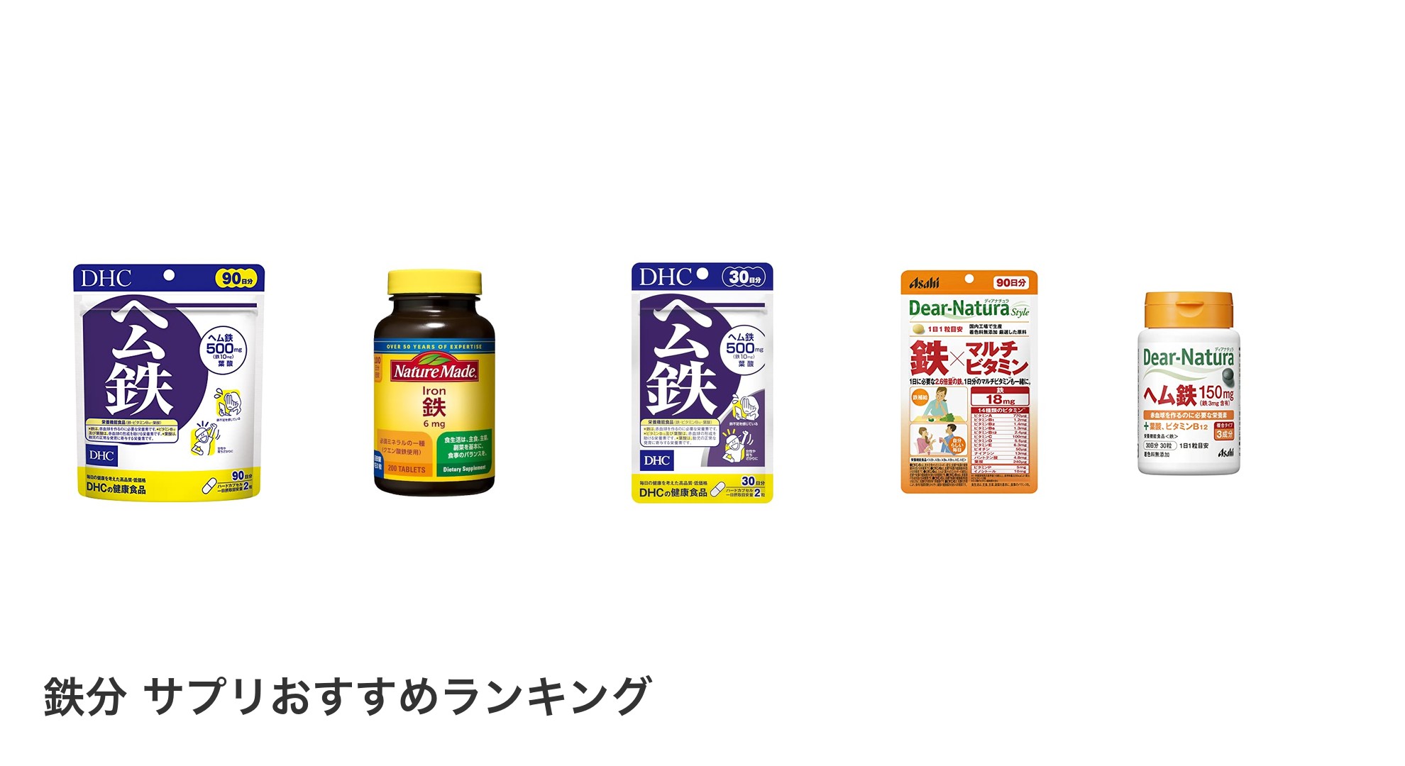 鉄分 サプリのおすすめランキング