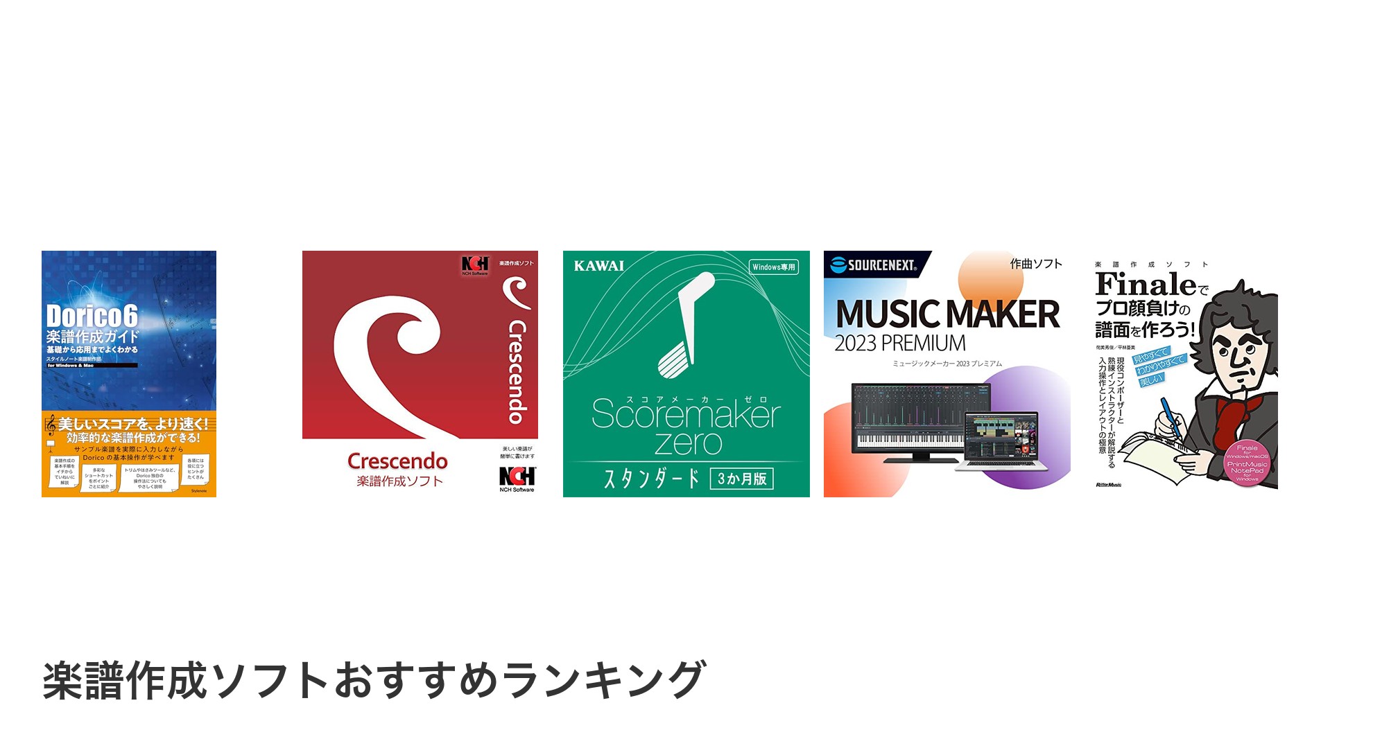 楽譜作成ソフトのおすすめランキング