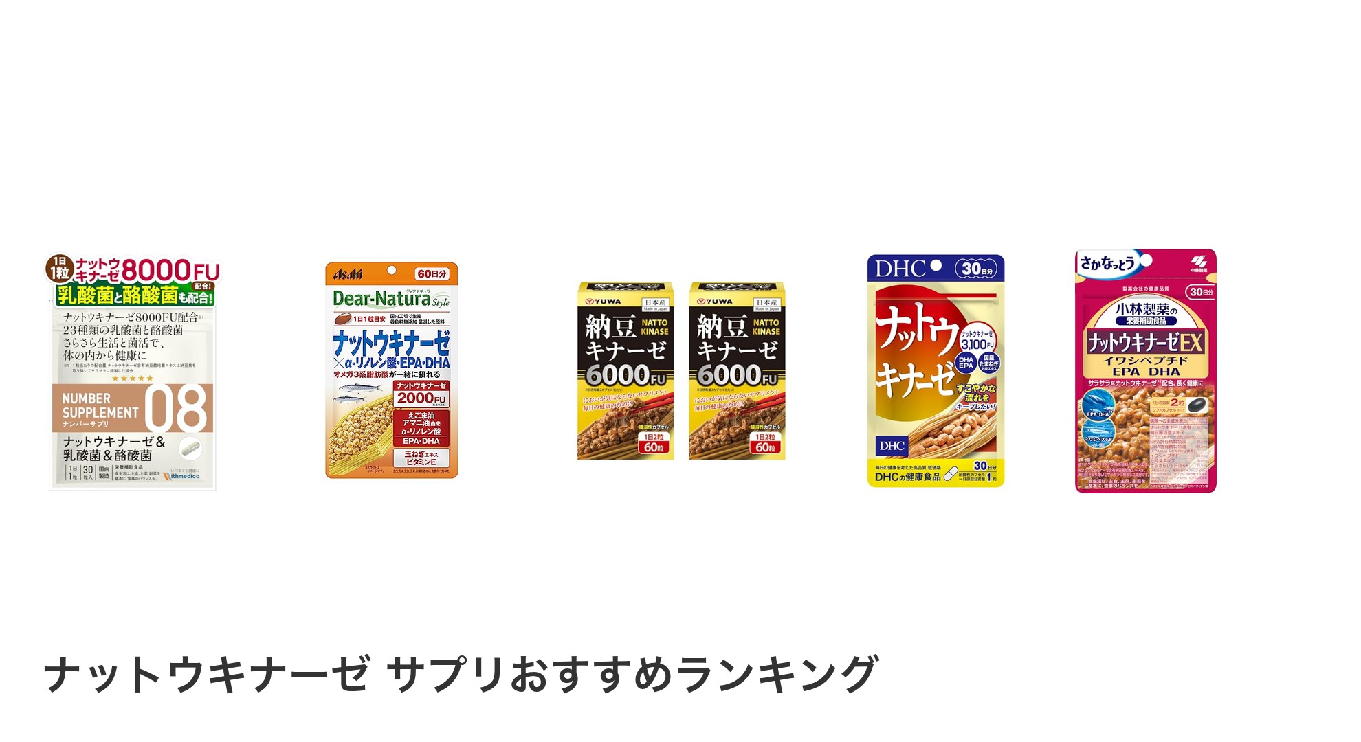 ナットウキナーゼ サプリのおすすめランキング